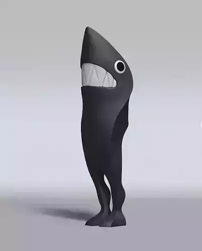 Hello I am Shark Sculpture Figure Fan Art Toy 