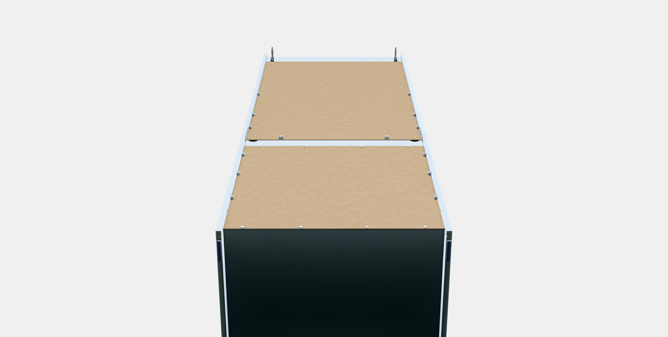 HAUGA Open wardrobe with 3 drawers 3D model_8