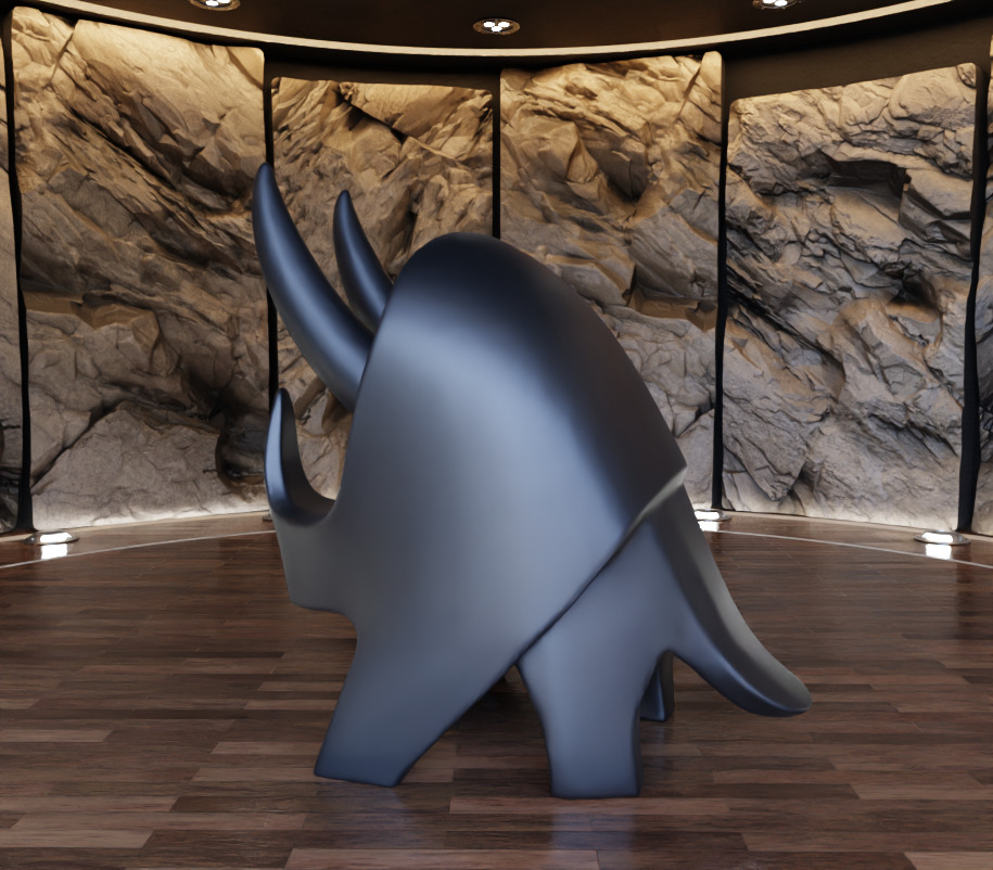 Triceratops DIno Creature Figure Fan Art Toy 3D print model_10