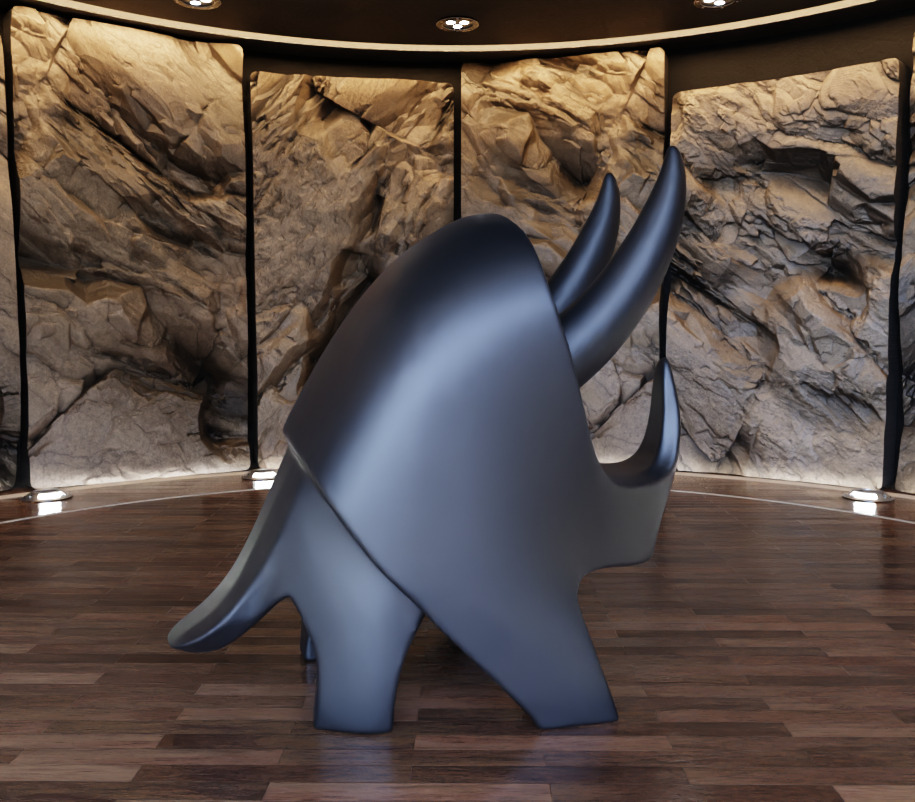 Triceratops DIno Creature Figure Fan Art Toy 3D print model_6