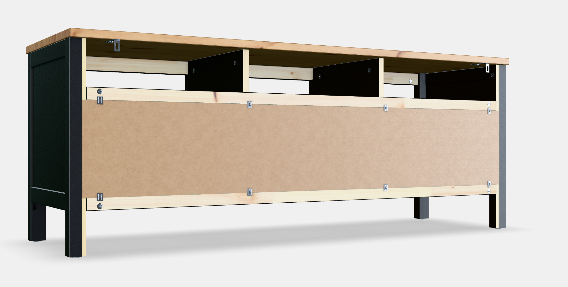HEMNES TV bench 3D model_5