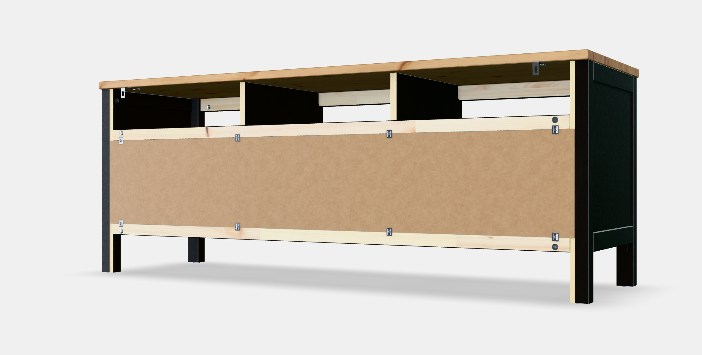 HEMNES TV bench 3D model_7