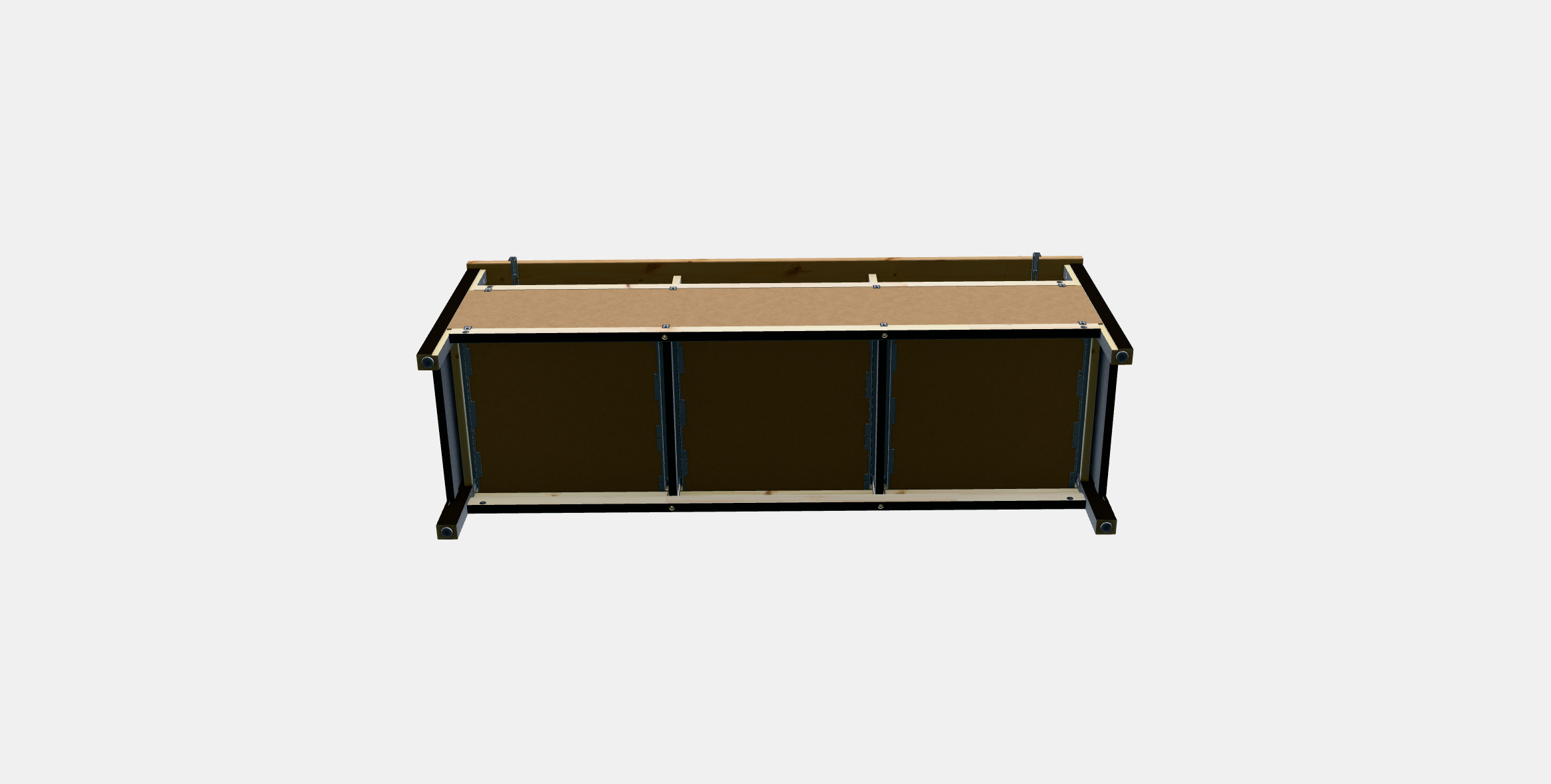 HEMNES TV bench 3D model_4