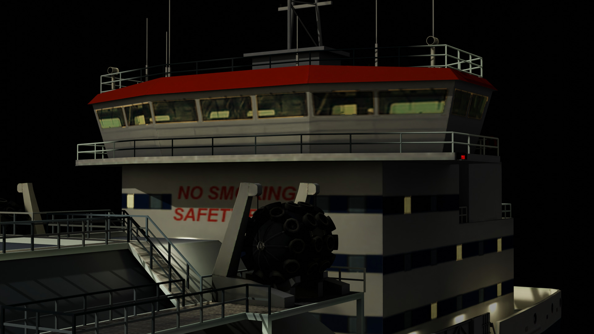 LNG Bunkering Vessel Low-poly 3D model_16