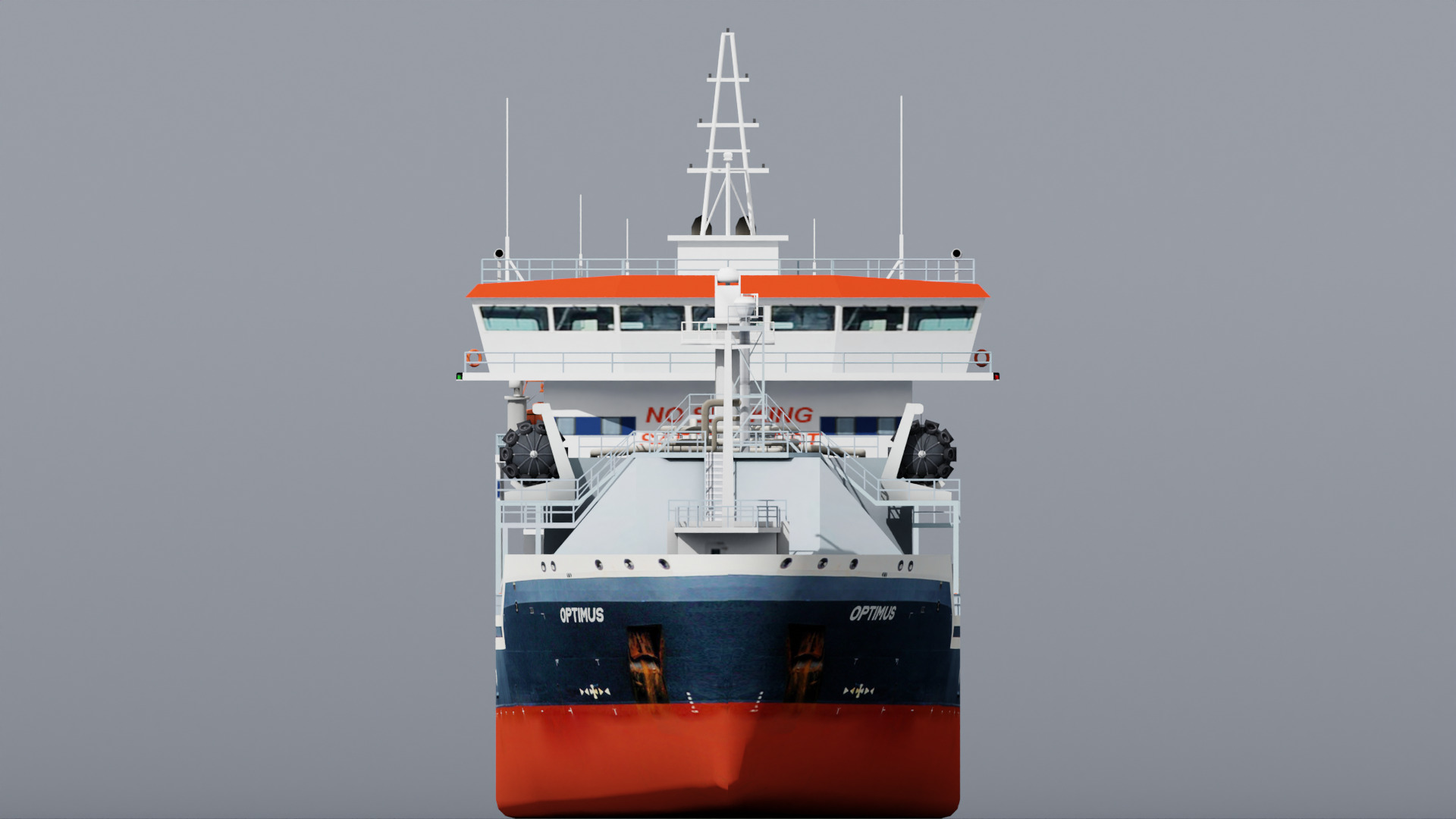 LNG Bunkering Vessel Low-poly 3D model_1