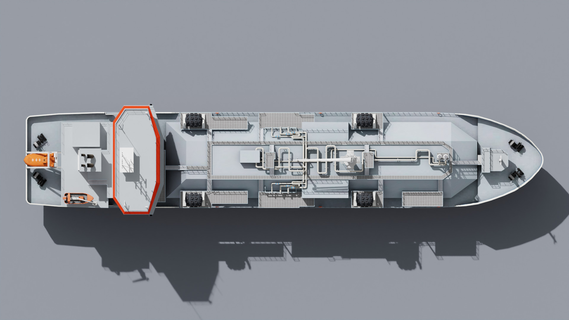 LNG Bunkering Vessel Low-poly 3D model_5