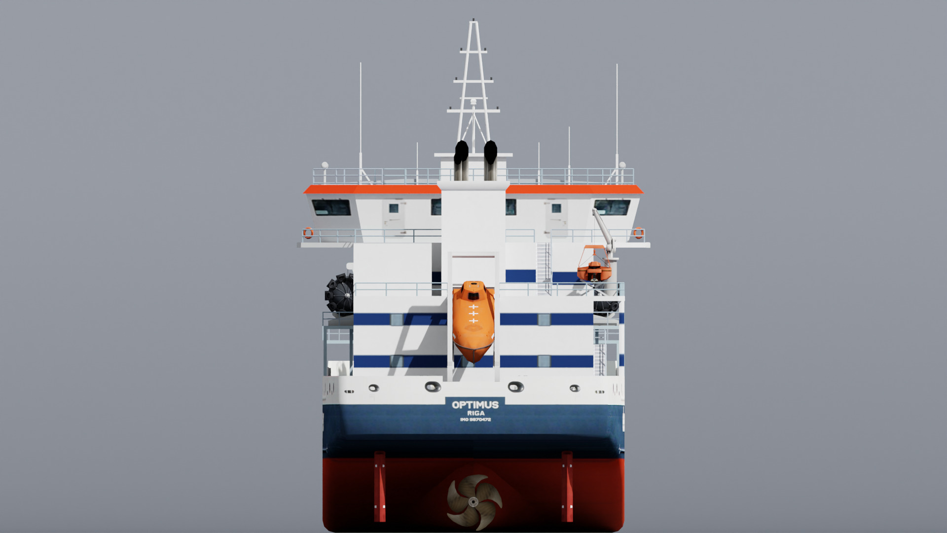 LNG Bunkering Vessel Low-poly 3D model_3