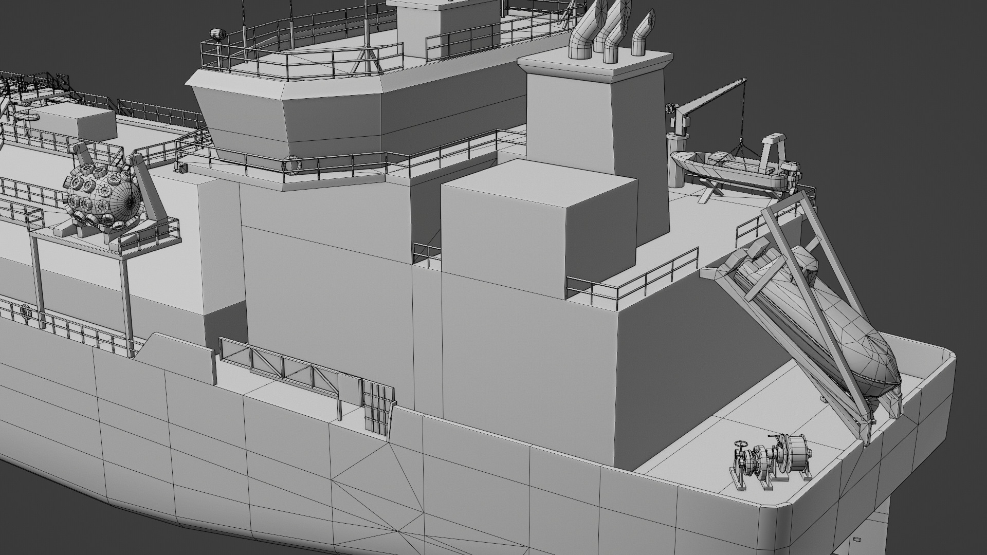 LNG Bunkering Vessel Low-poly 3D model_14