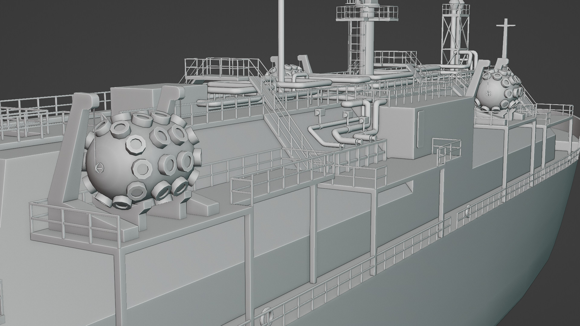LNG Bunkering Vessel Low-poly 3D model_7