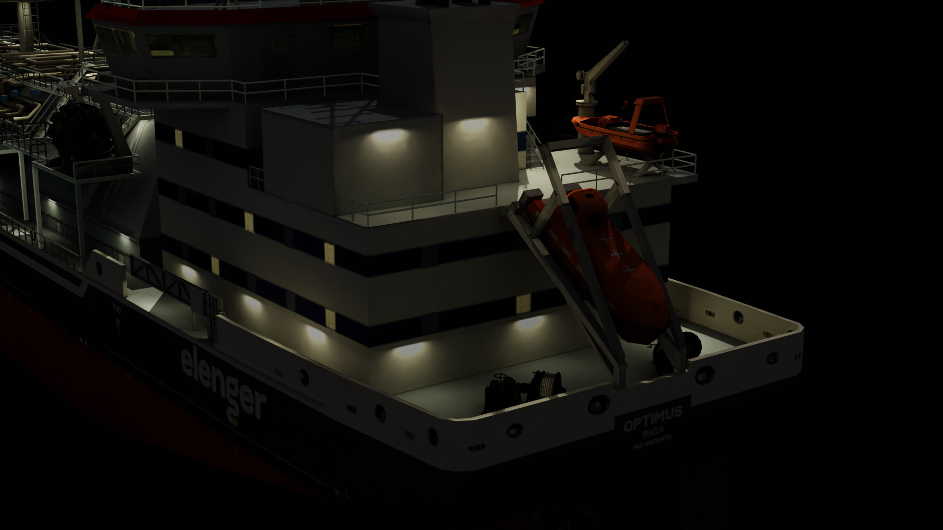 LNG Bunkering Vessel Low-poly 3D model_18