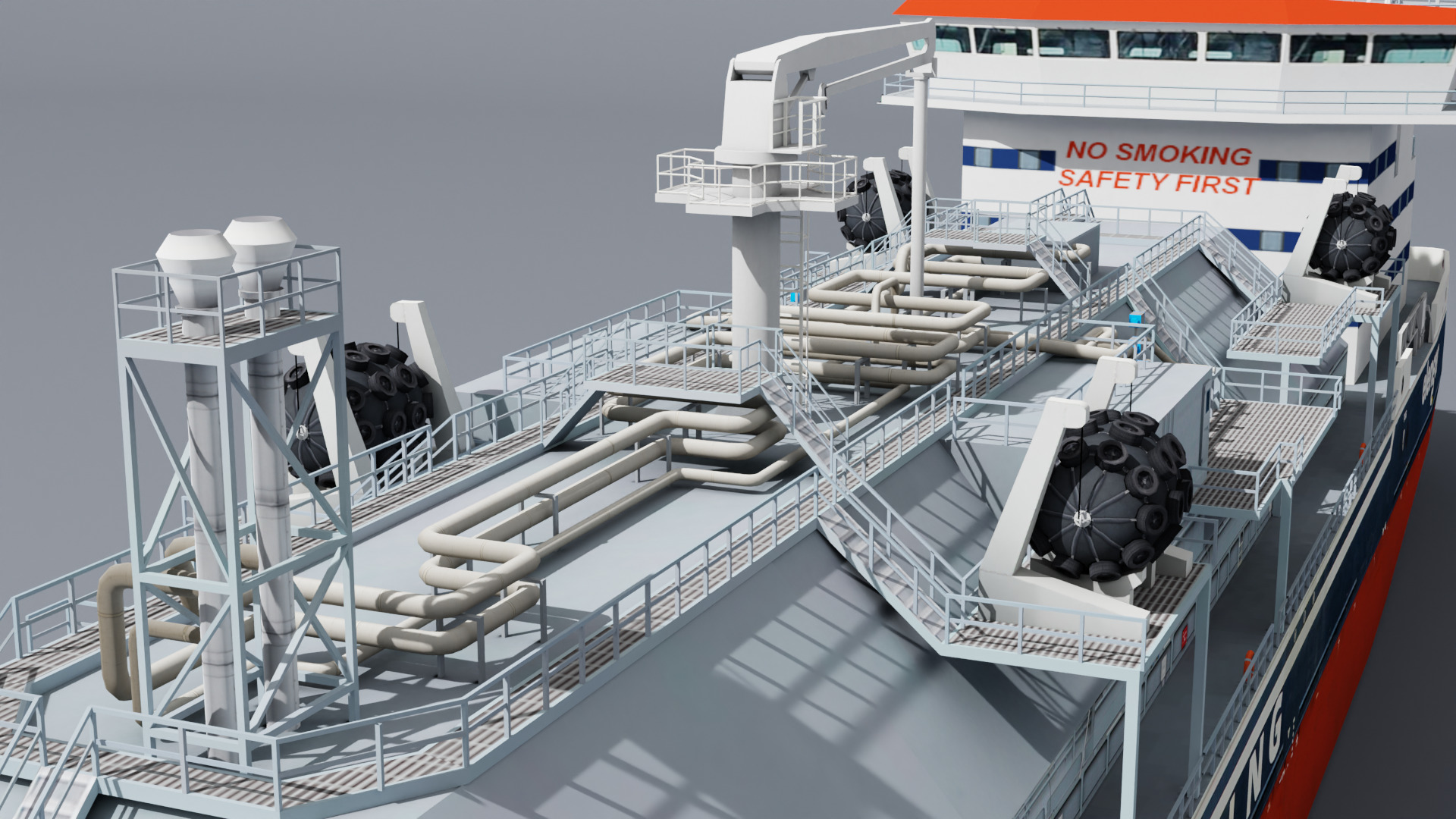 LNG Bunkering Vessel Low-poly 3D model_11