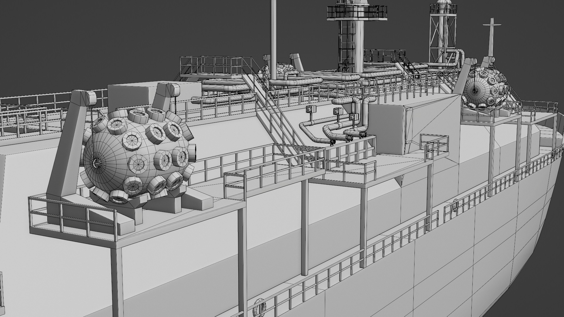 LNG Bunkering Vessel Low-poly 3D model_8