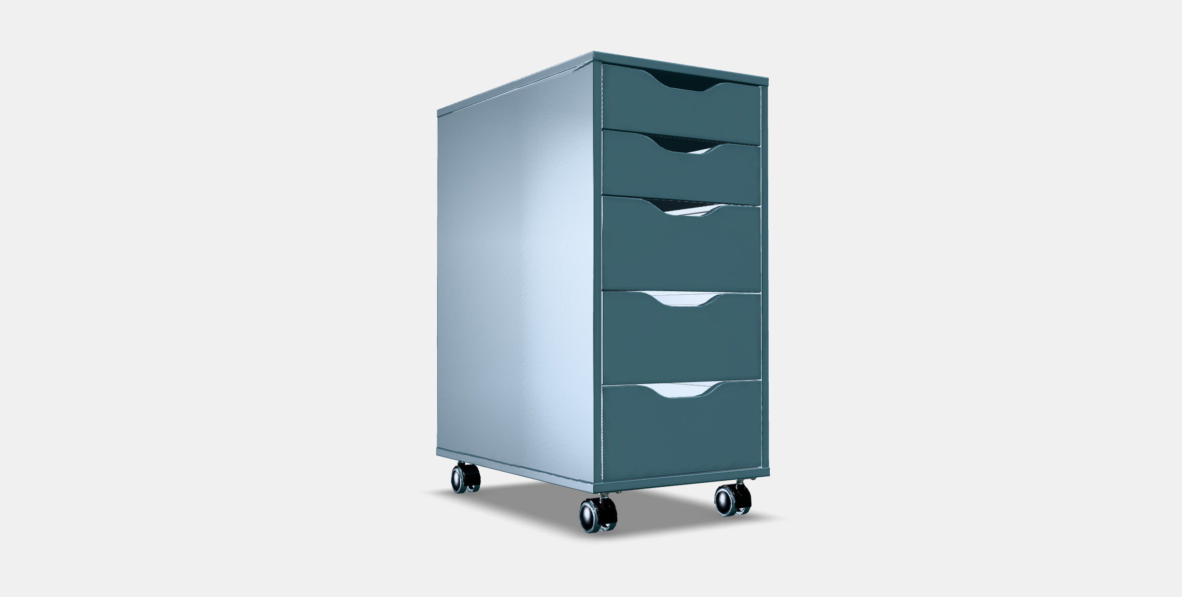 ALEX Drawer unit on castors 1 3D model_2