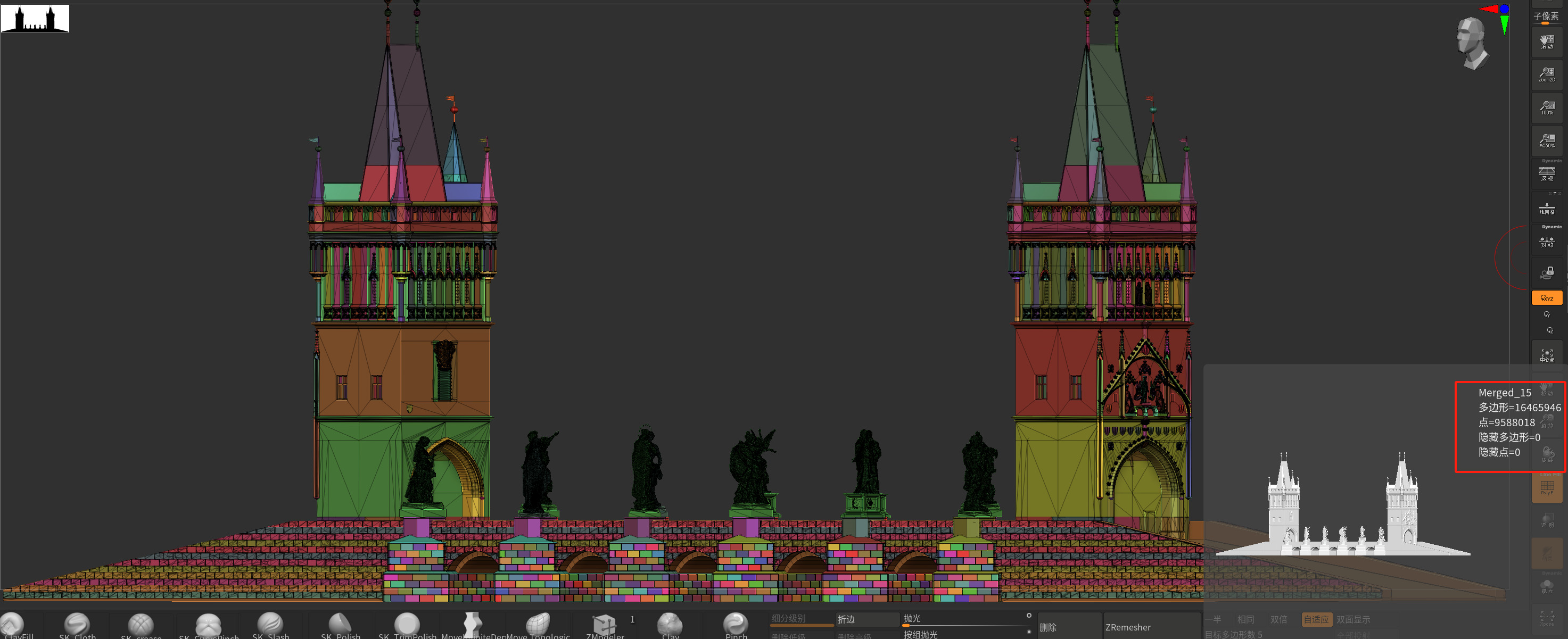 Charles bridge 3D model_7