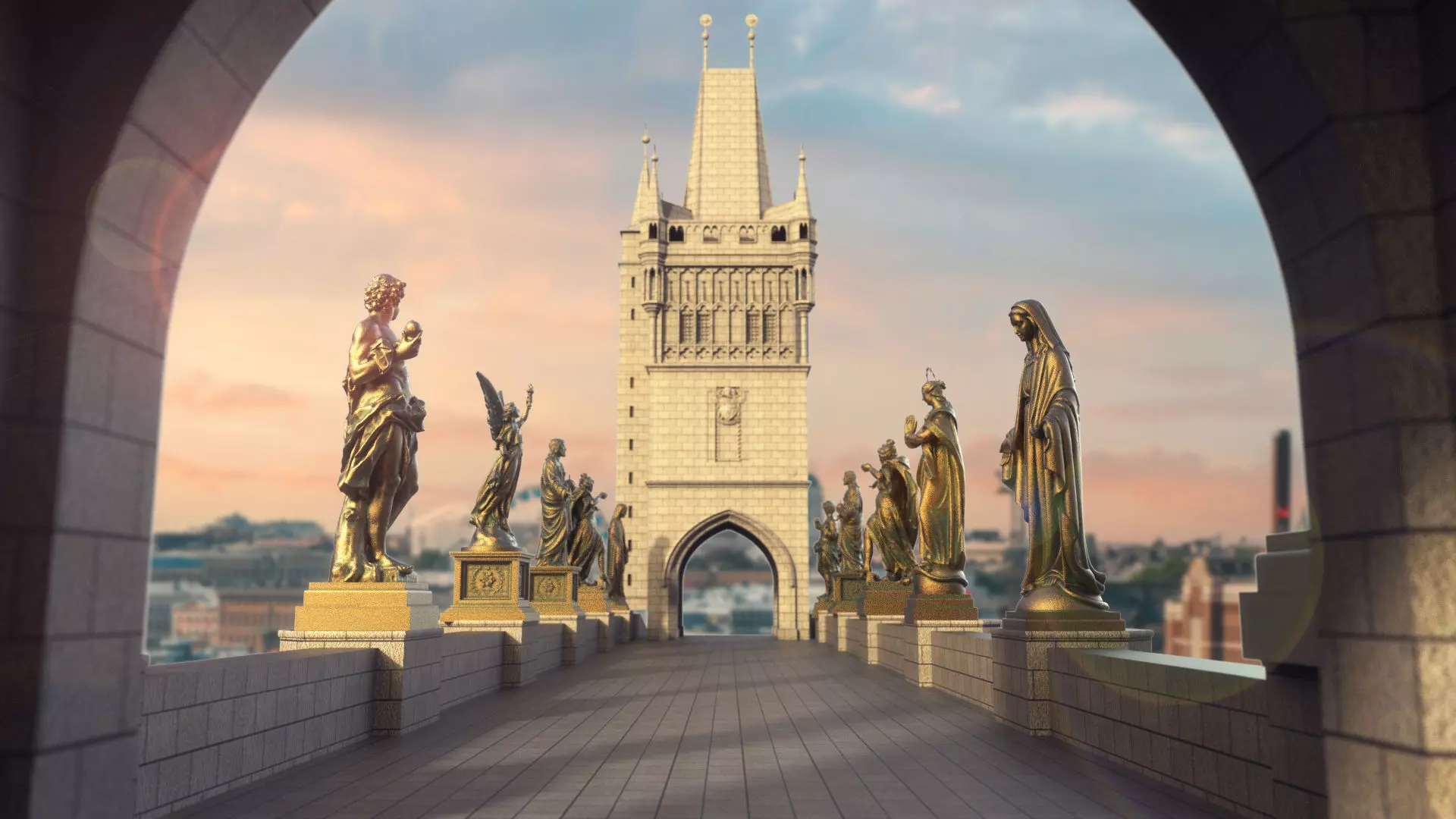 Charles bridge 3D model_0