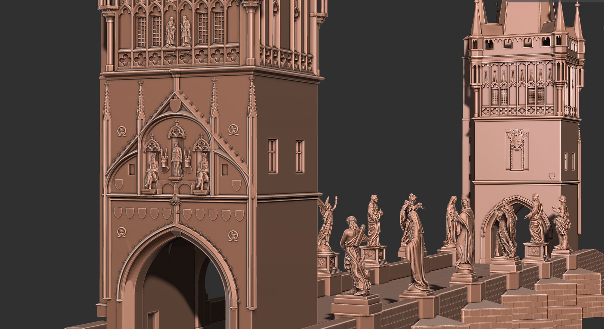 Charles bridge 3D model_5