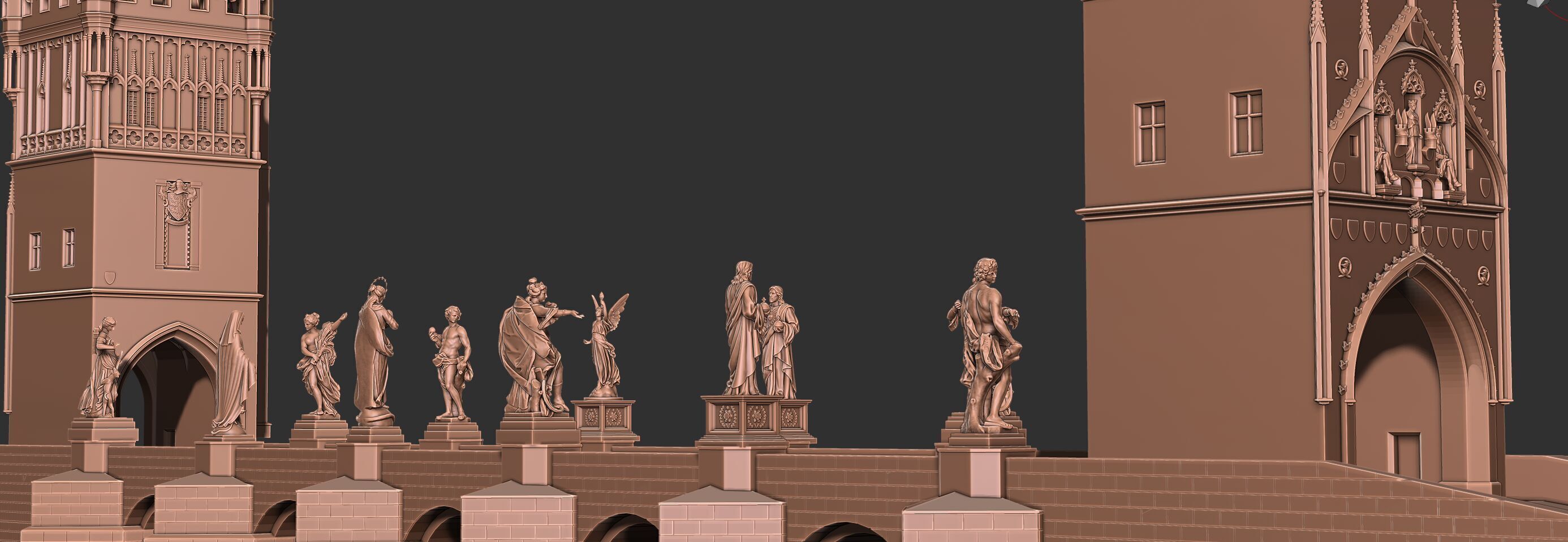 Charles bridge 3D model_6