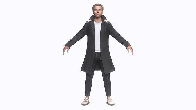 Leonardo Dicaprio - Rigged and Blendshapes Low-poly 3D model