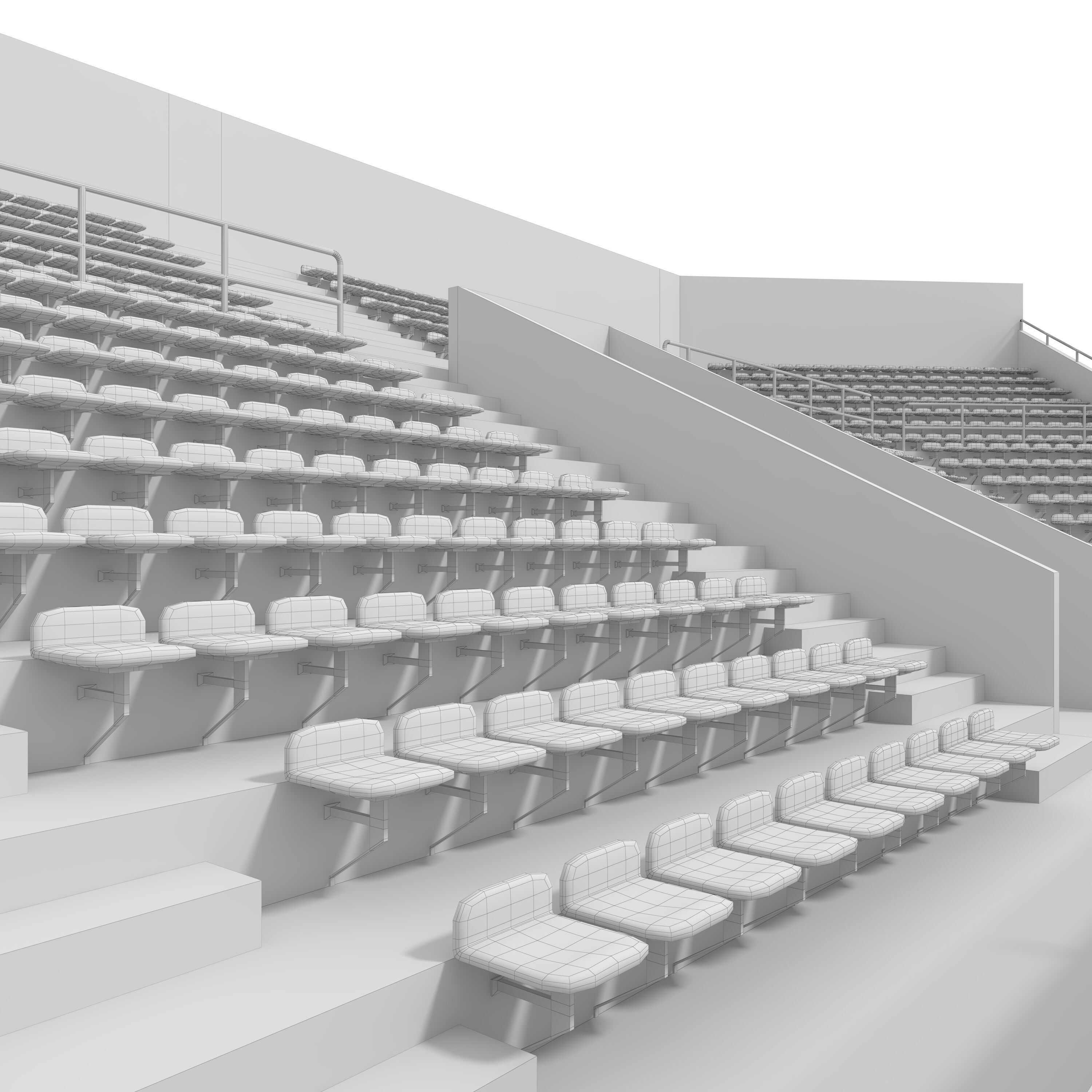 Stadium Tribune 06 Corner 3D model_3