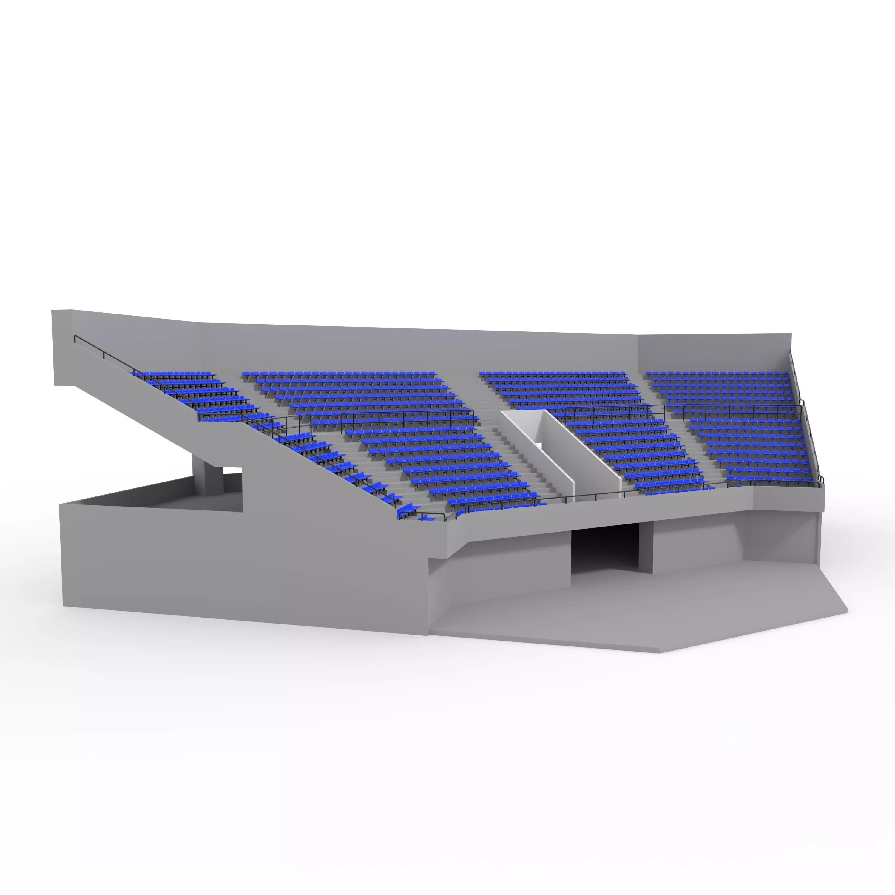 Stadium Tribune 06 Corner 3D model_0
