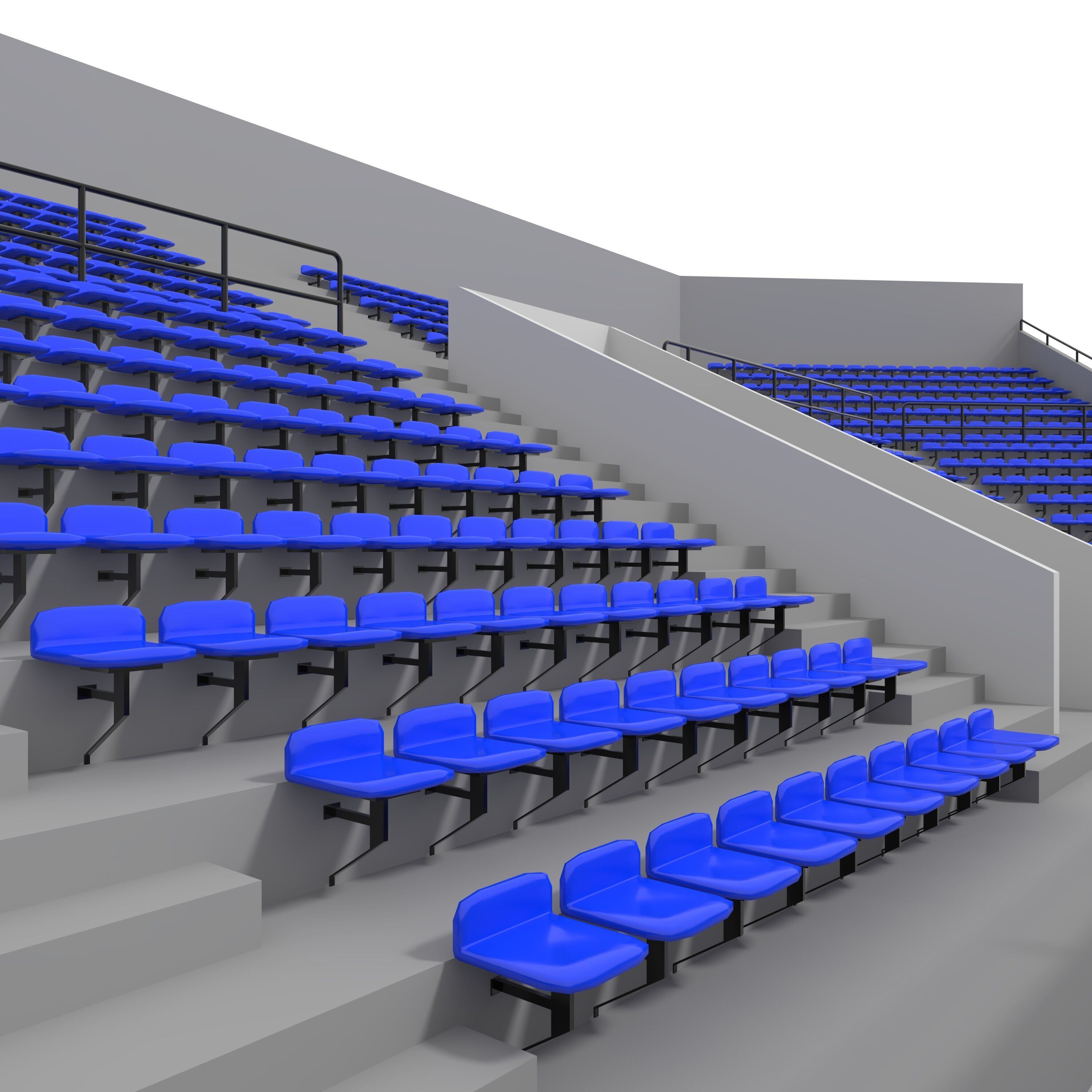 Stadium Tribune 06 Corner 3D model_2