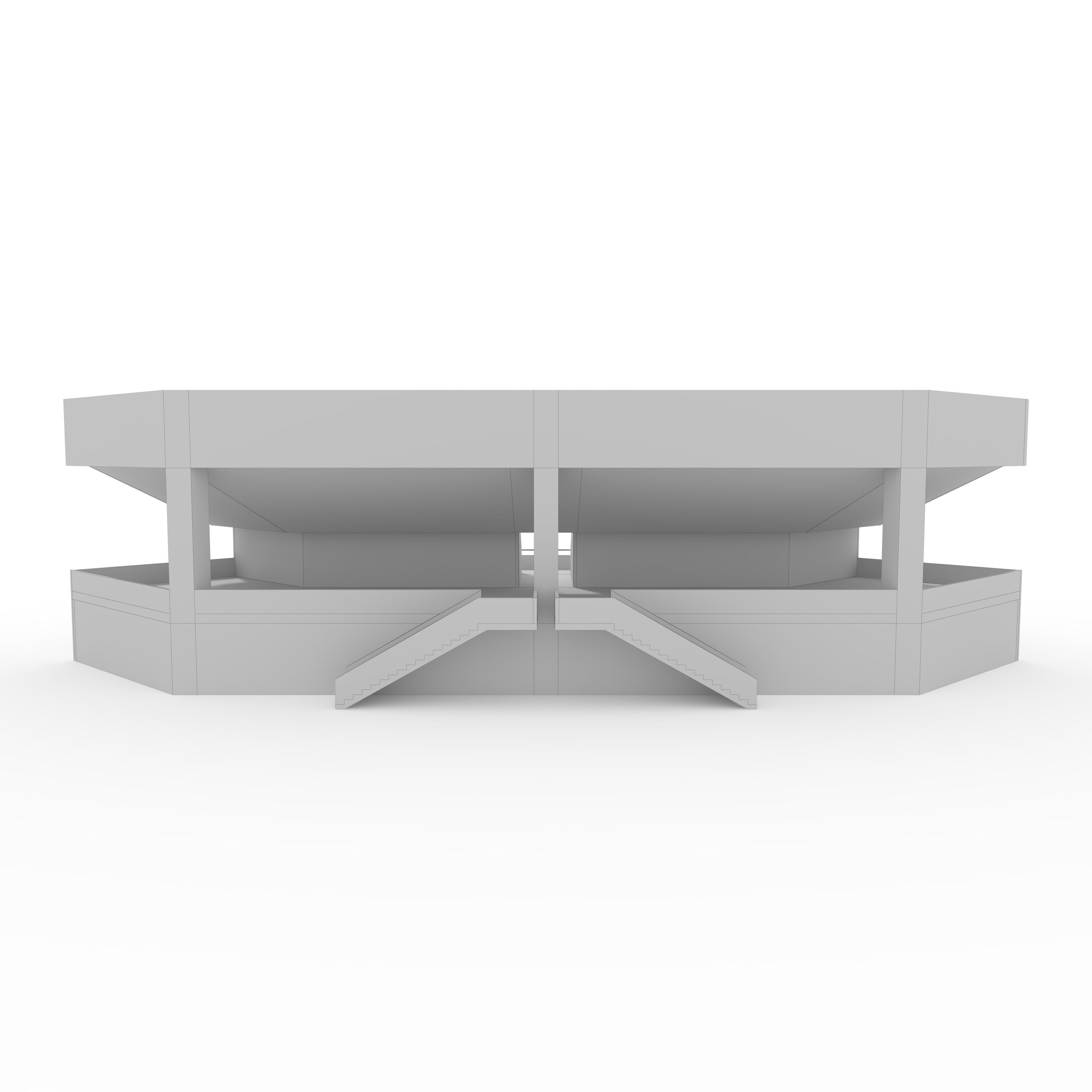 Stadium Tribune 06 Corner 3D model_11