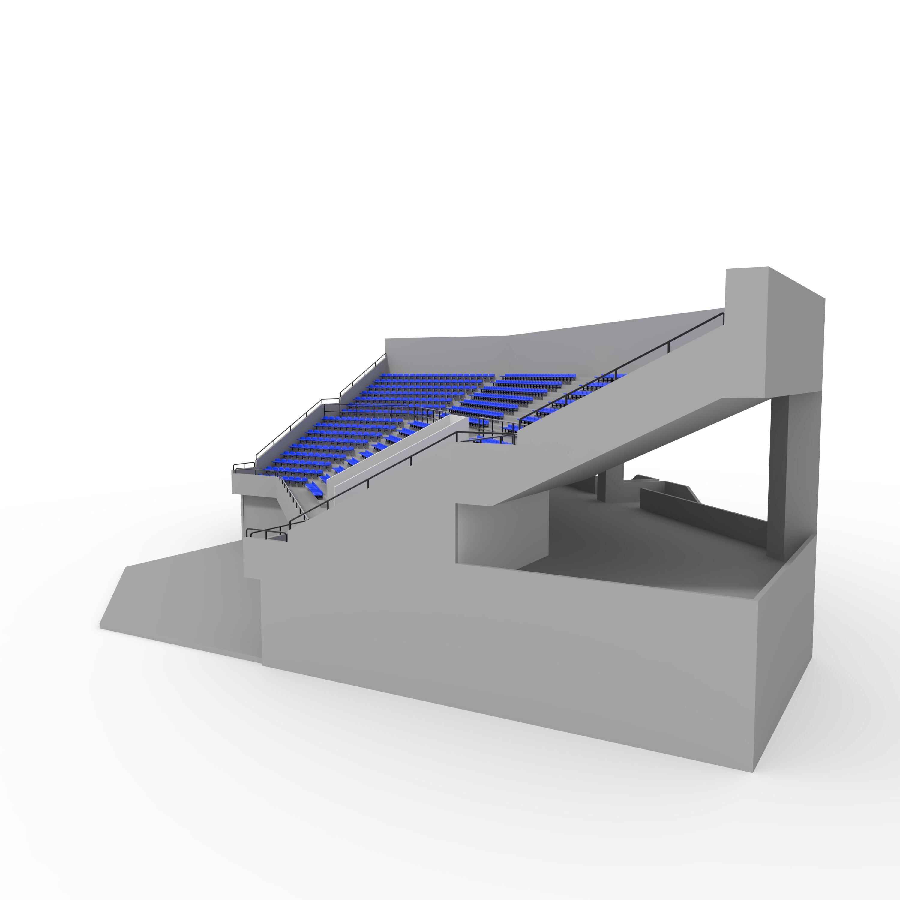 Stadium Tribune 06 Corner 3D model_6