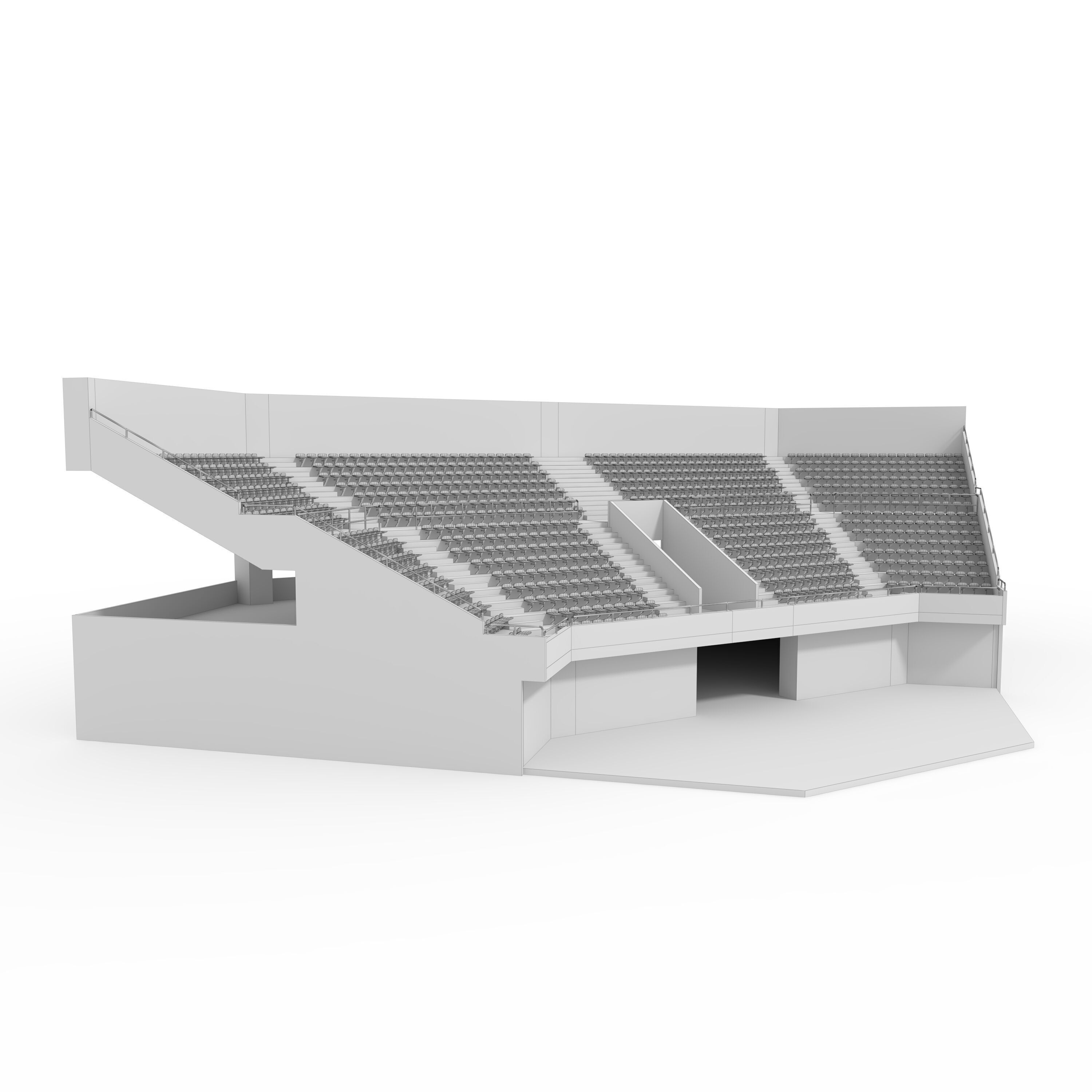 Stadium Tribune 06 Corner 3D model_1