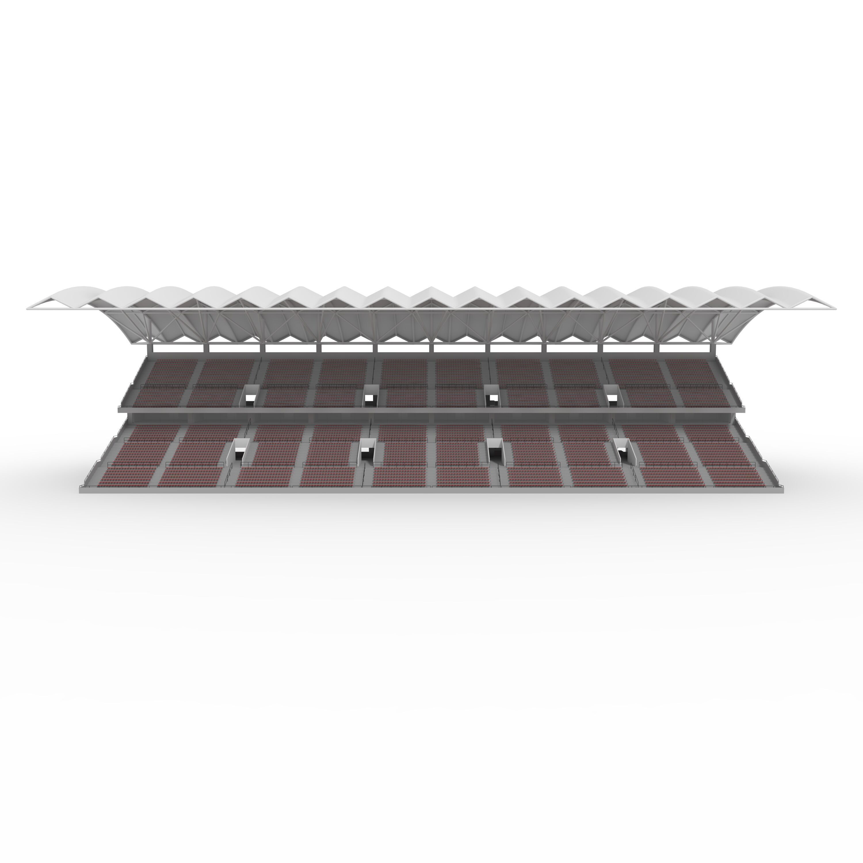 Stadium Tribune 07 3D model_4