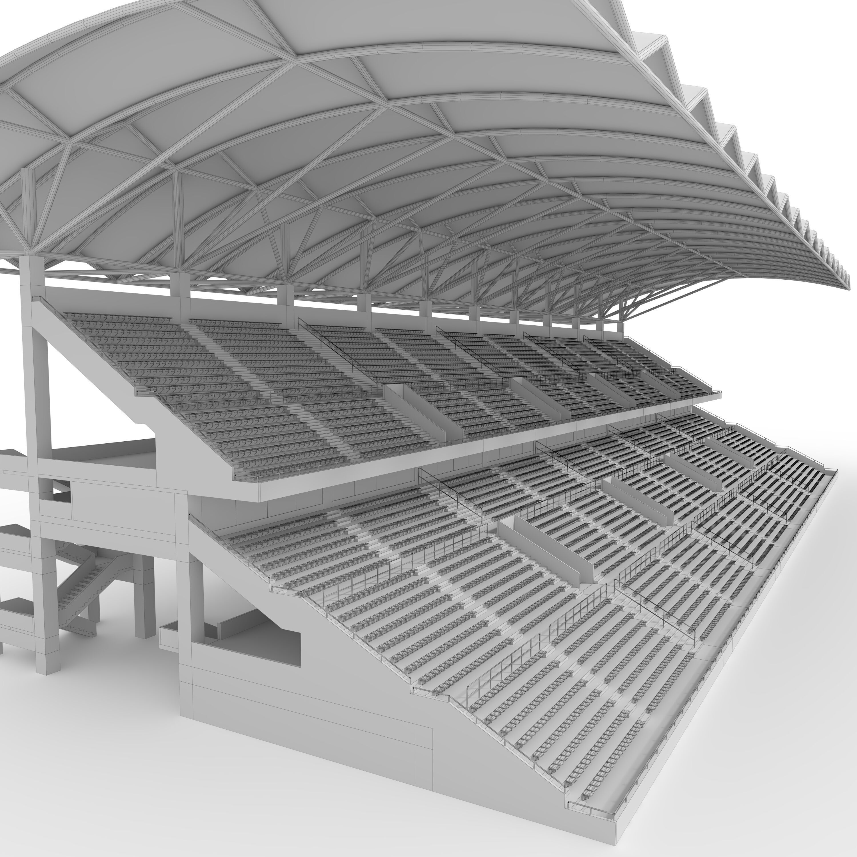 Stadium Tribune 07 3D model_15