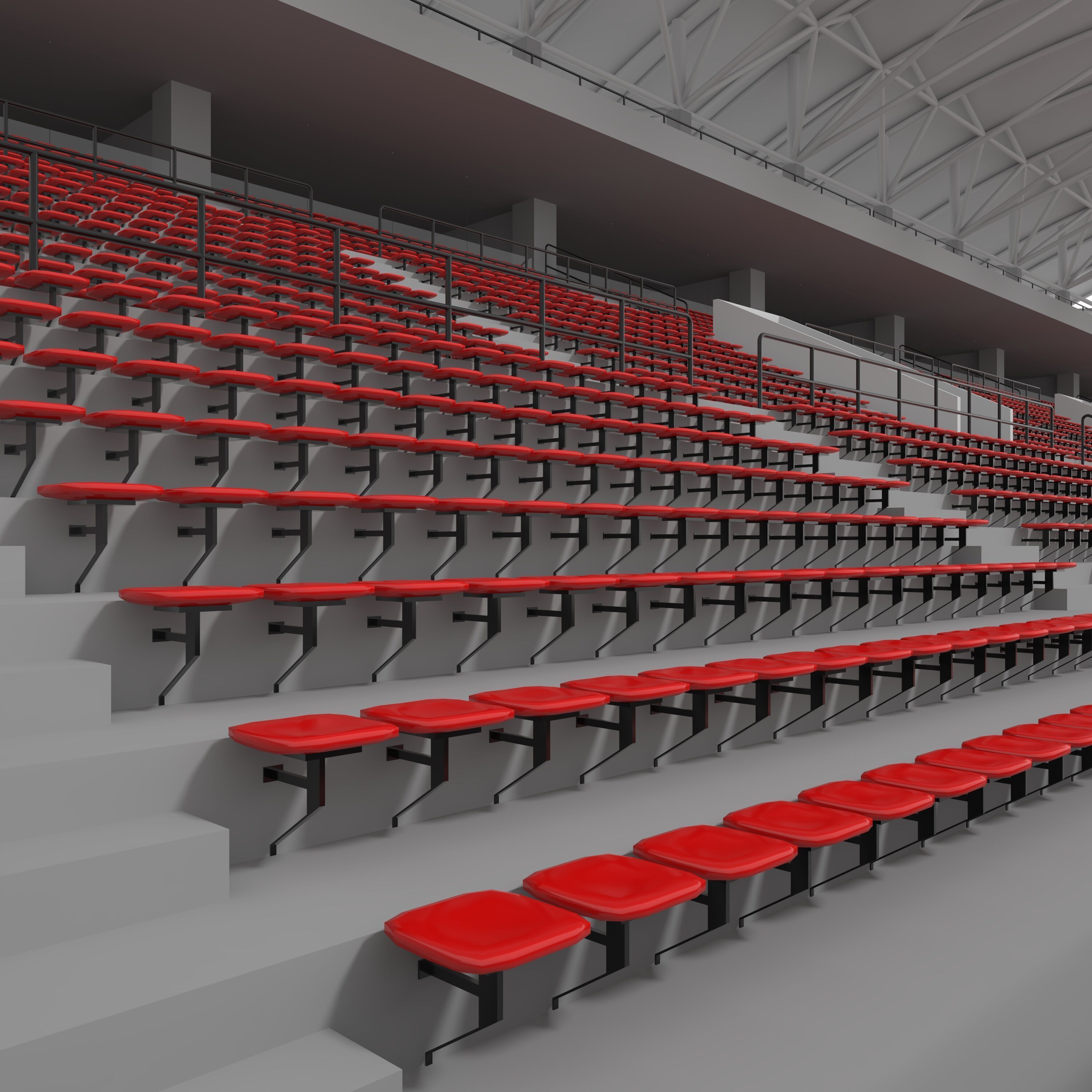 Stadium Tribune 07 3D model_2