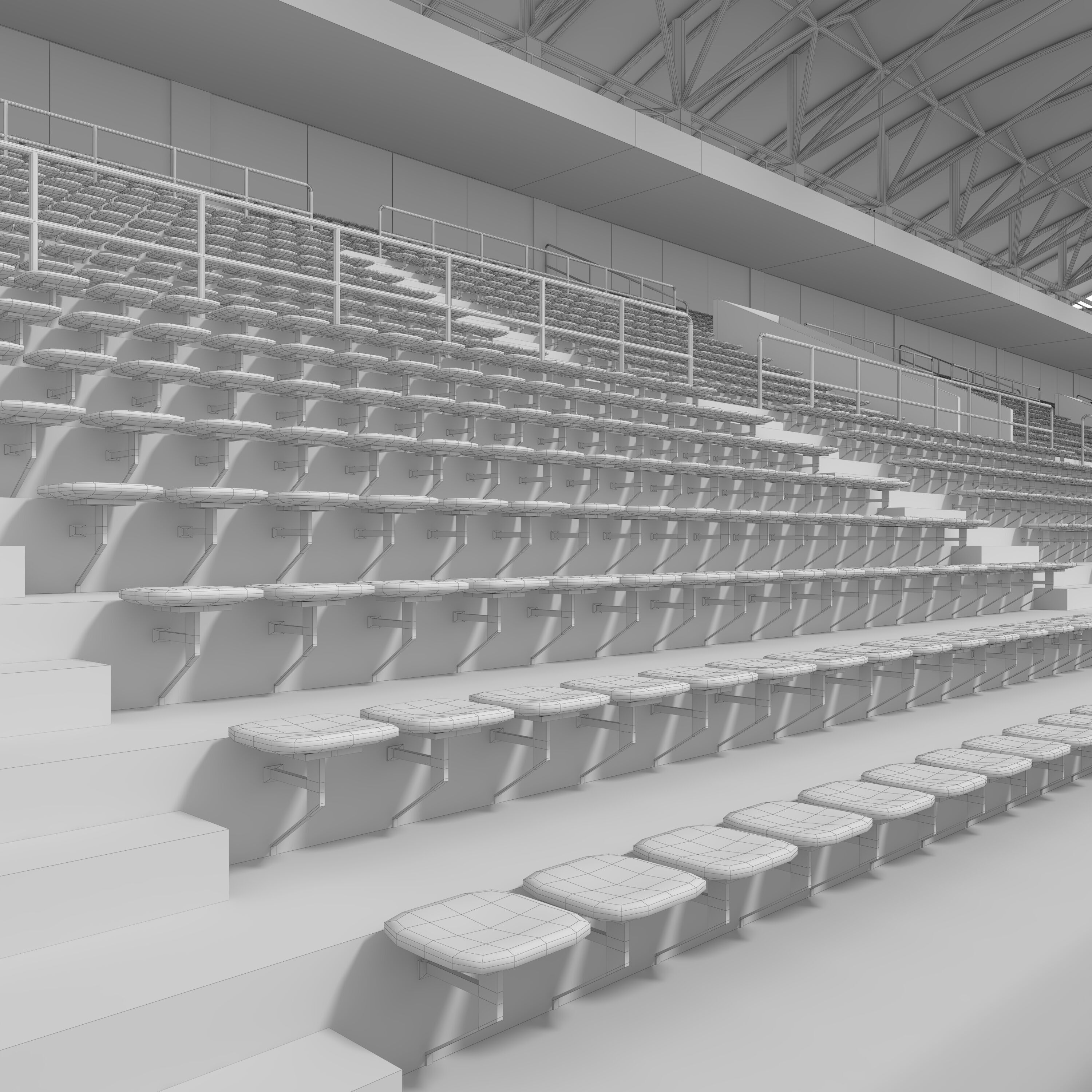 Stadium Tribune 07 3D model_3