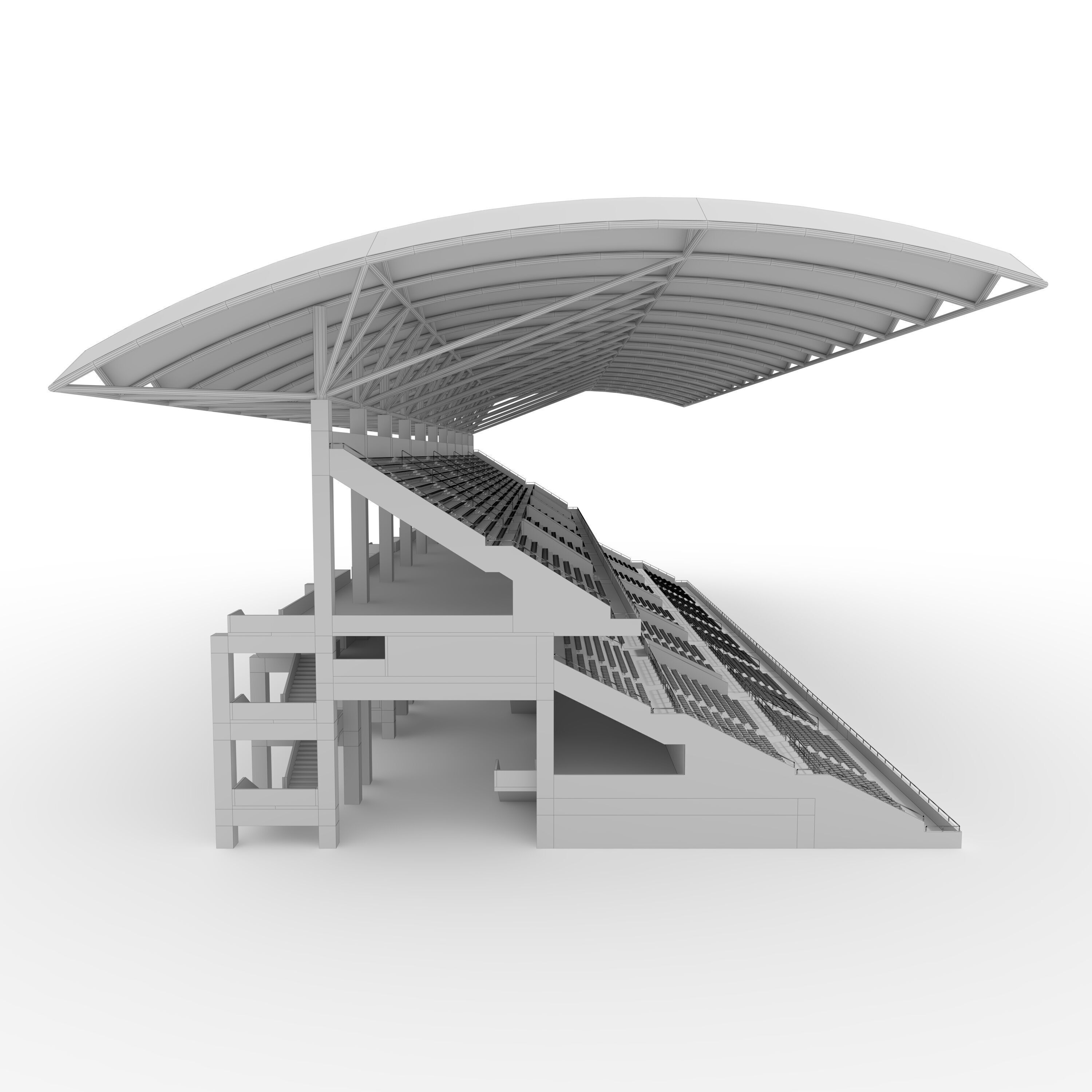 Stadium Tribune 07 3D model_13
