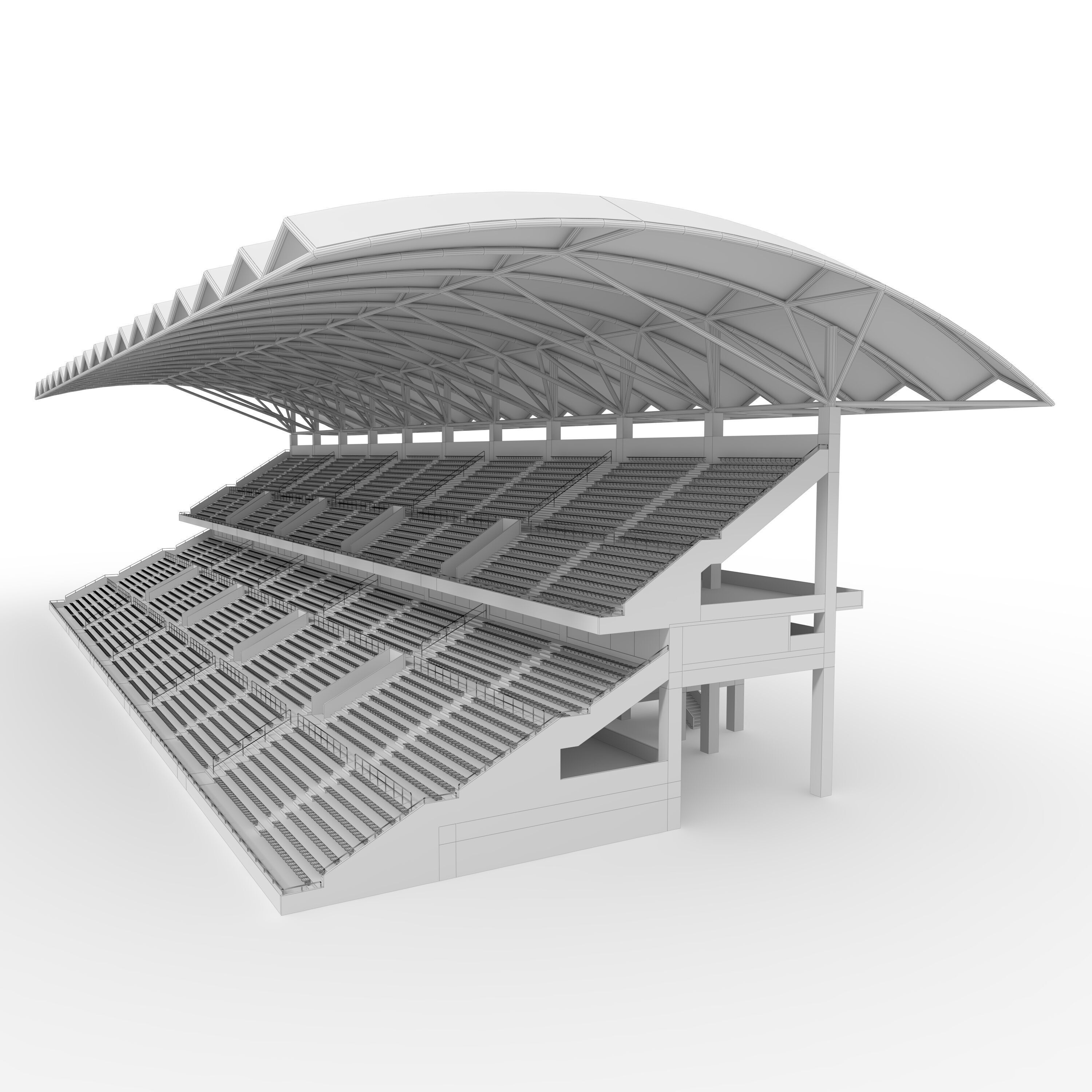 Stadium Tribune 07 3D model_7