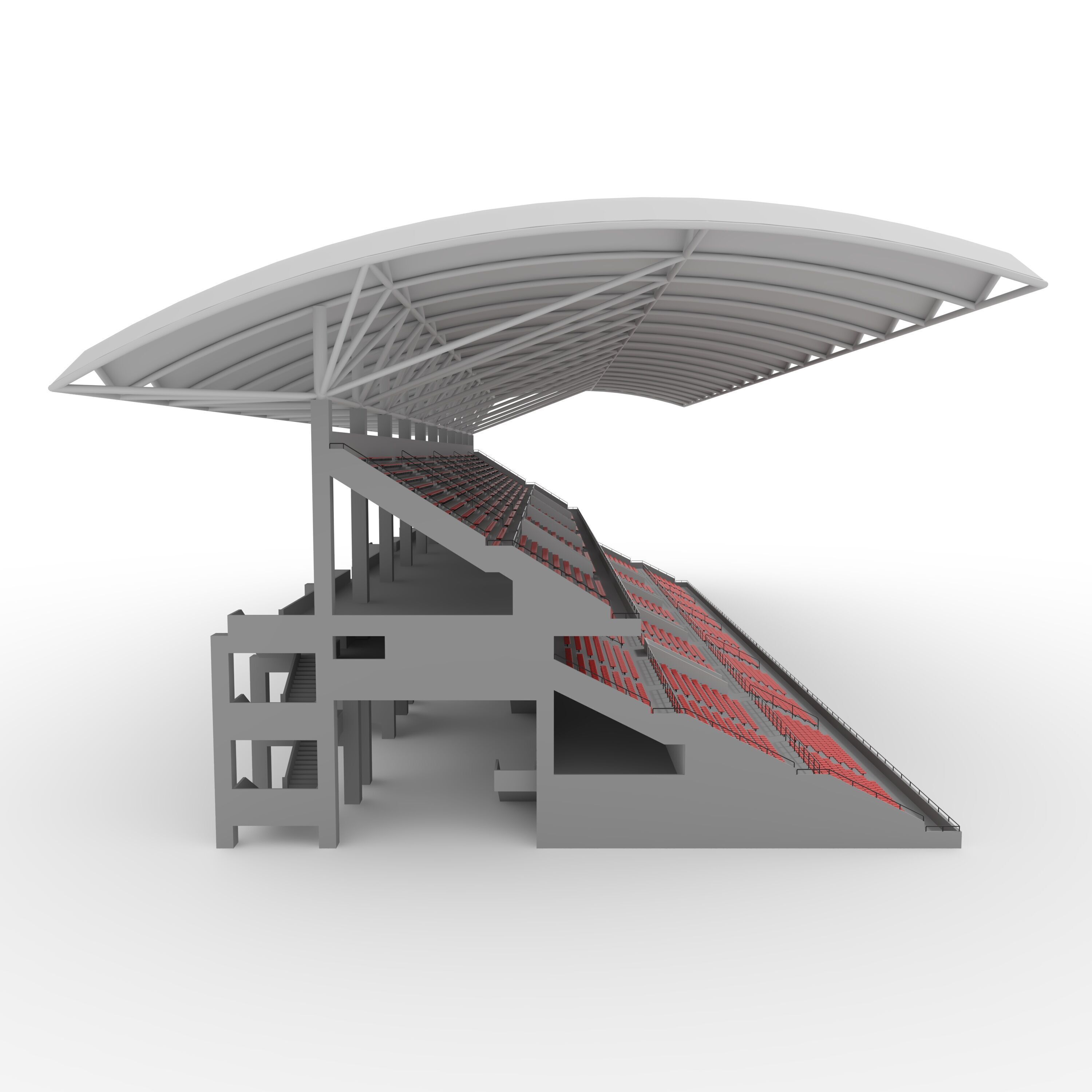 Stadium Tribune 07 3D model_12
