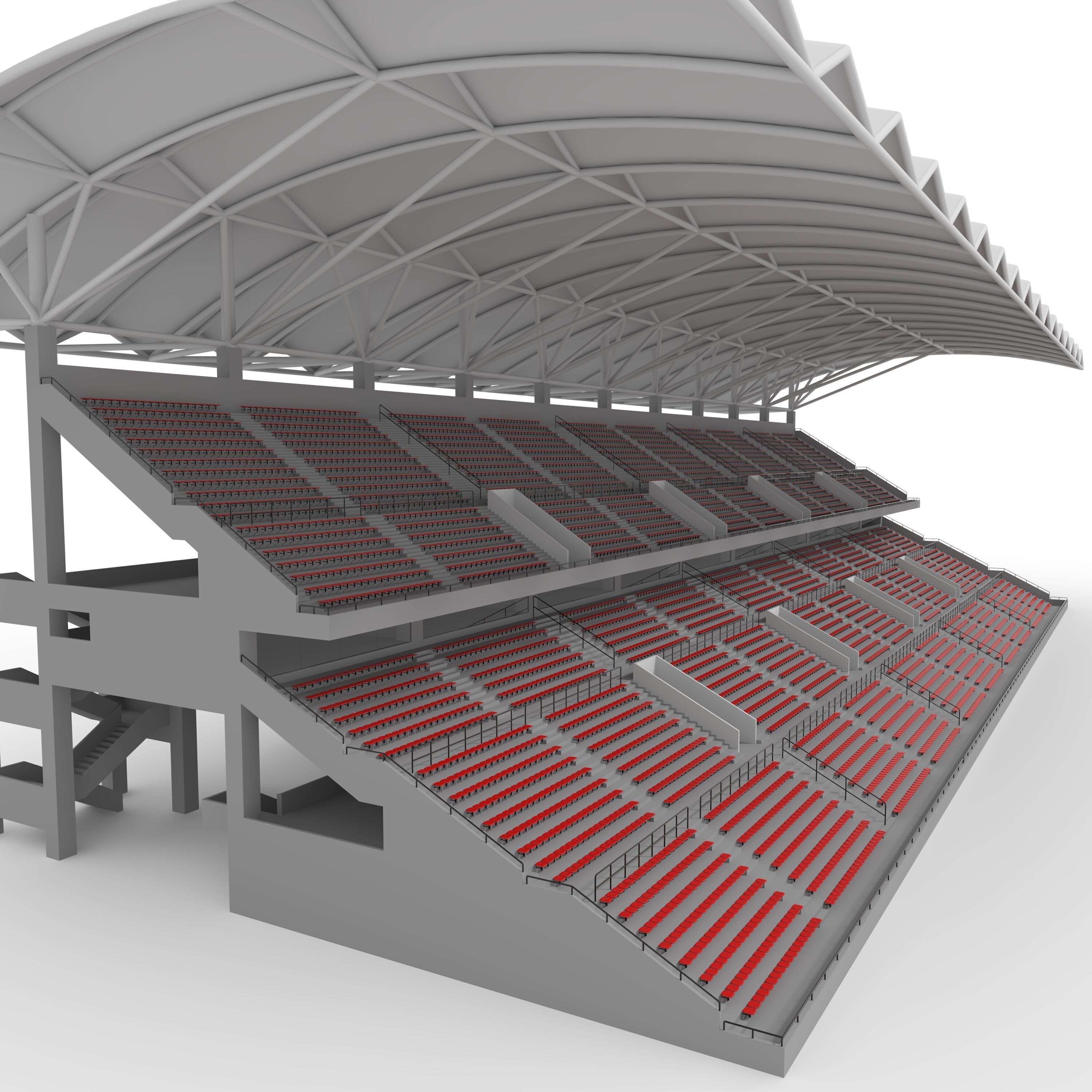 Stadium Tribune 07 3D model_14