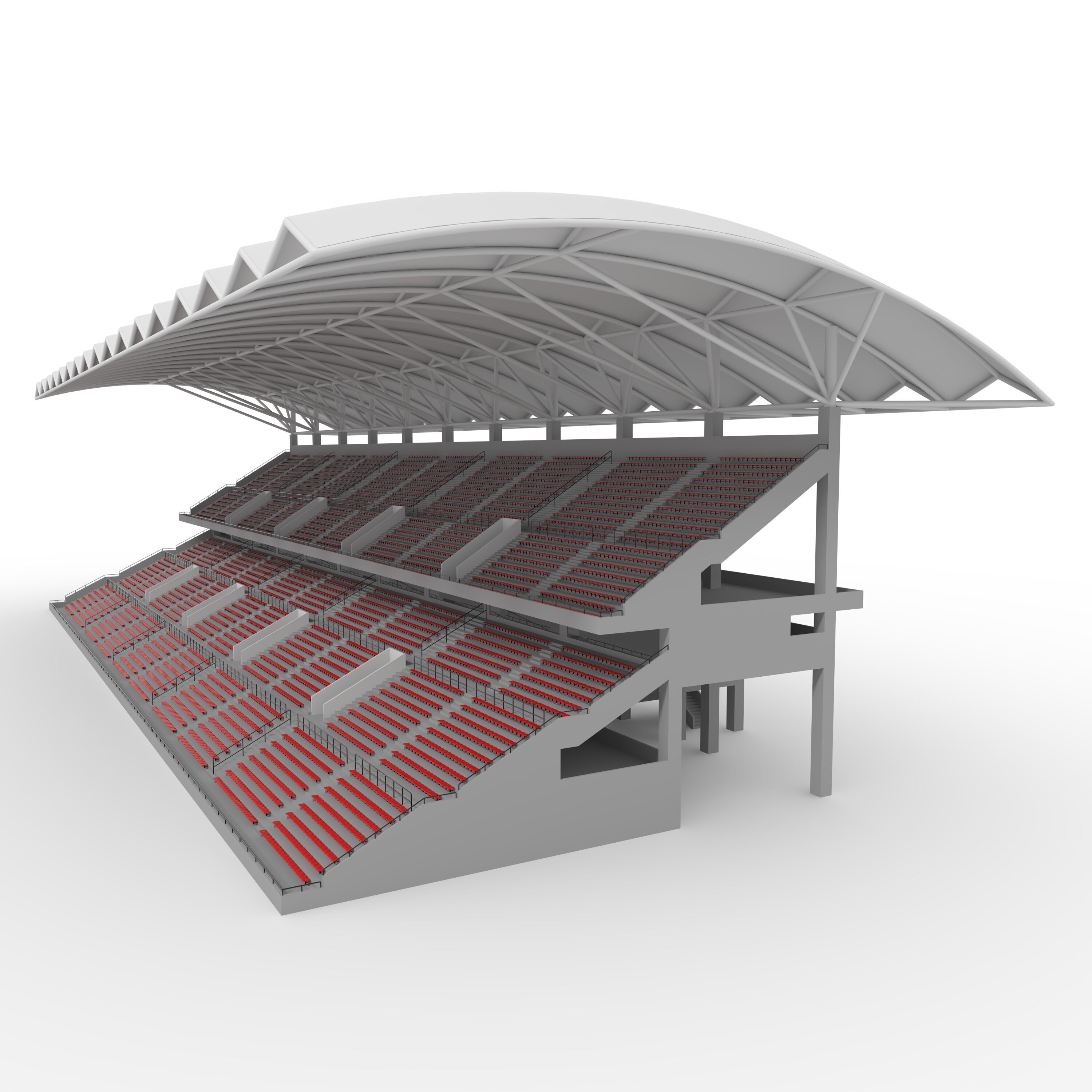 Stadium Tribune 07 3D model_6