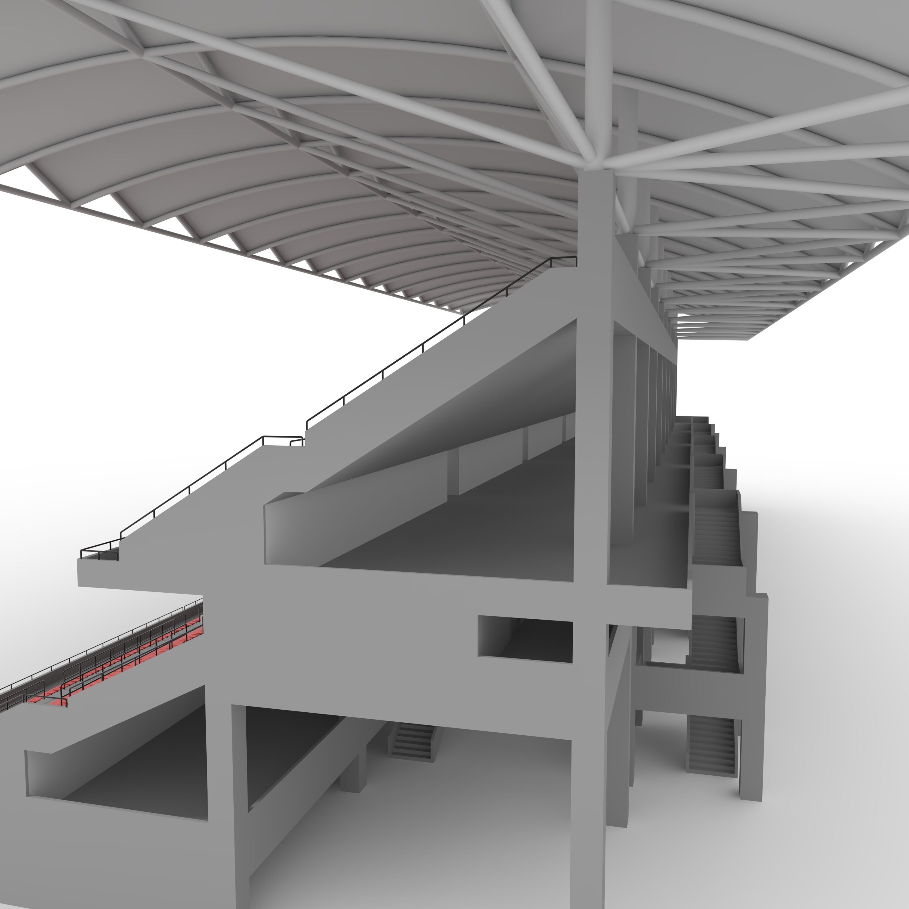 Stadium Tribune 07 3D model_20