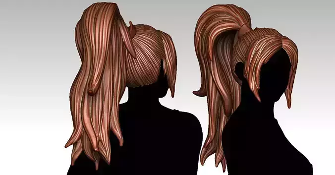 3D Hairstyles for girl V42 3D print model