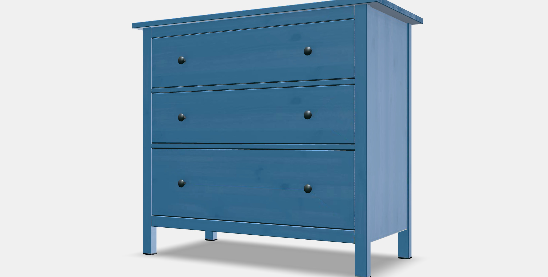 HEMNES chest of drawers with 3 drawers 3D model_13