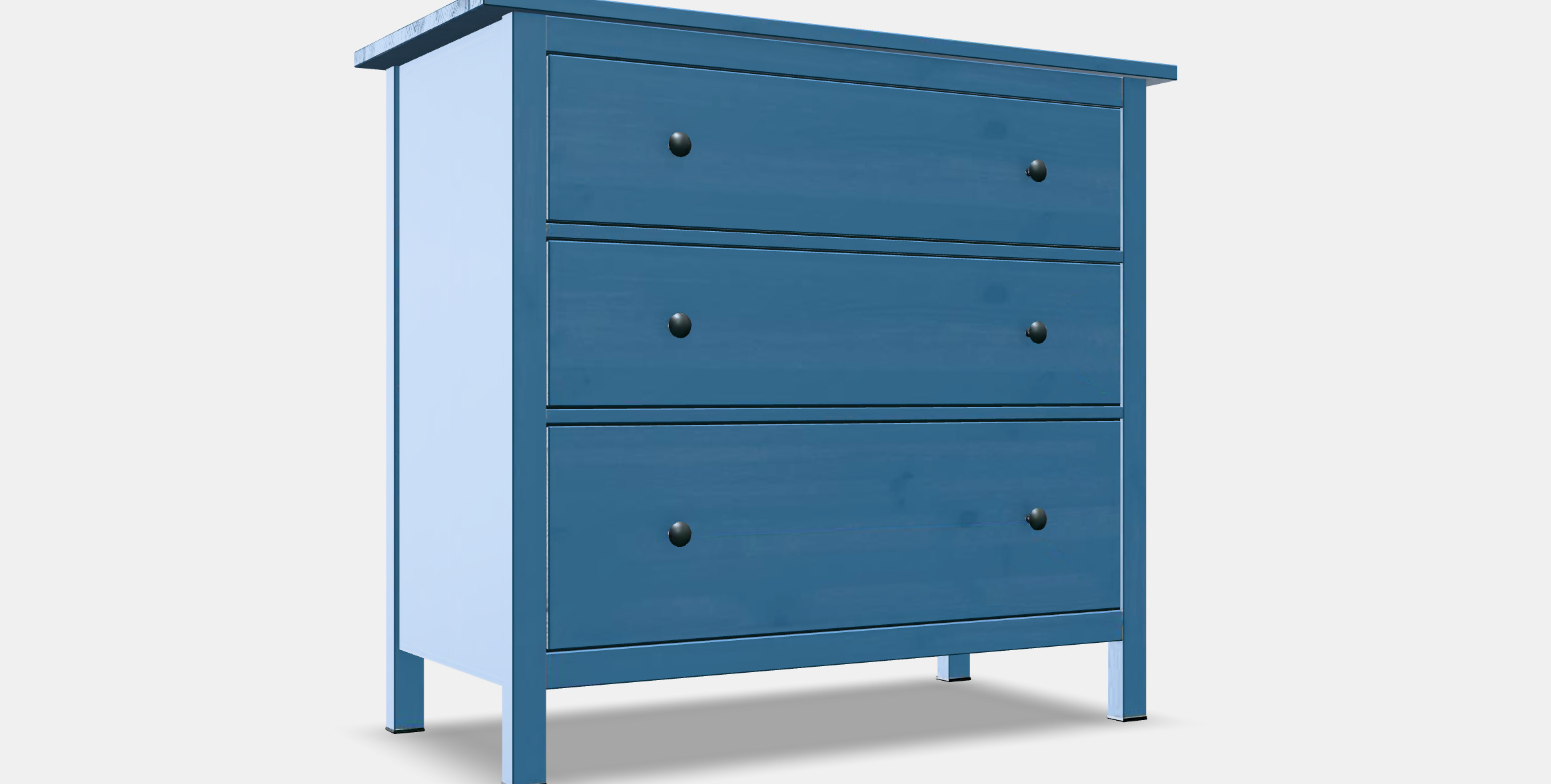 HEMNES chest of drawers with 3 drawers 3D model_9