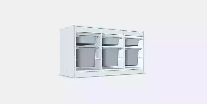 TROFAST storage with boxes