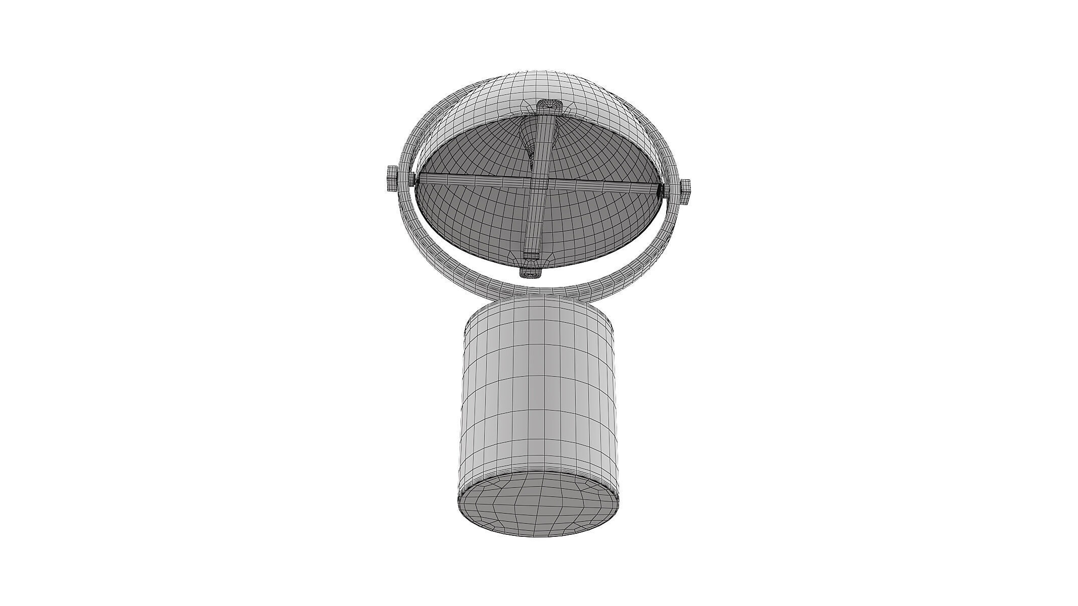 Pacific Coast Modern Mushroom Table Lamp Low-poly 3D model_9
