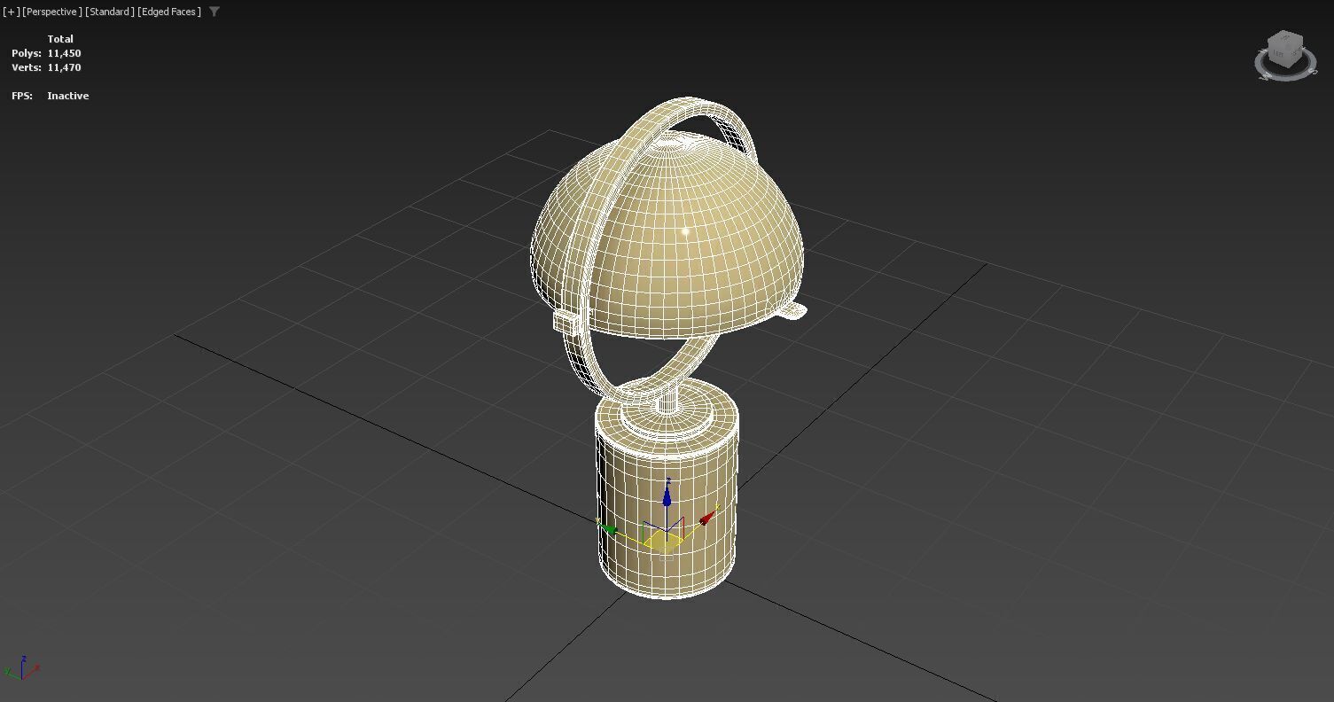 Pacific Coast Modern Mushroom Table Lamp Low-poly 3D model_7
