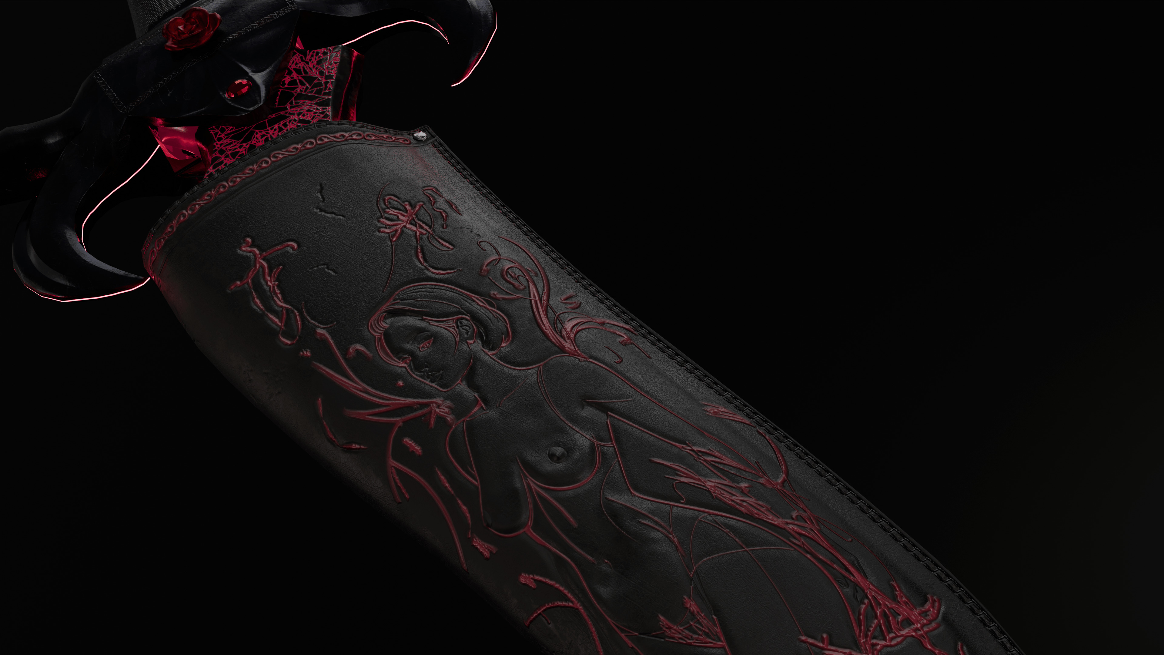 Lust Dagger Low-poly 3D model_19