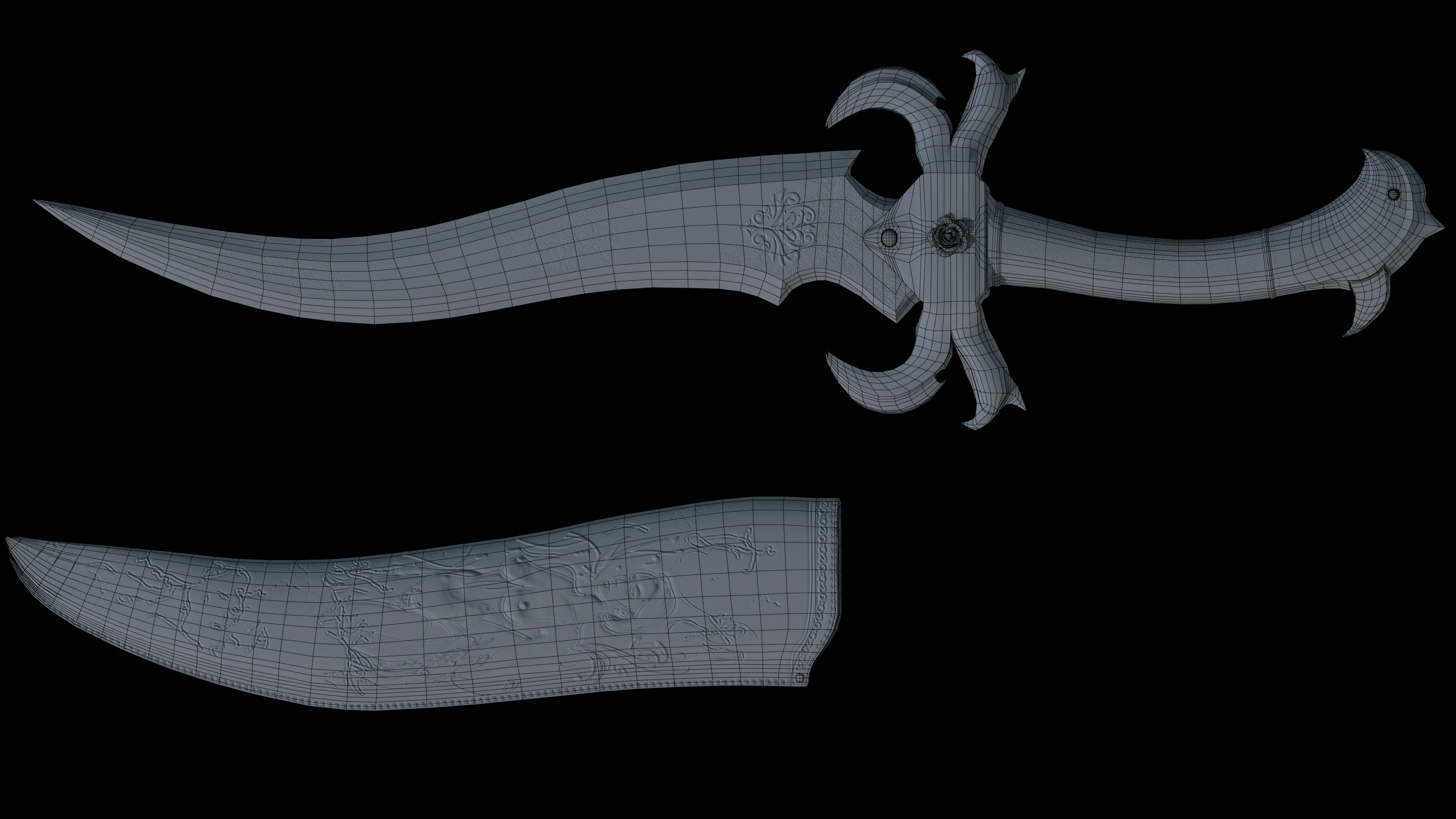 Lust Dagger Low-poly 3D model_28