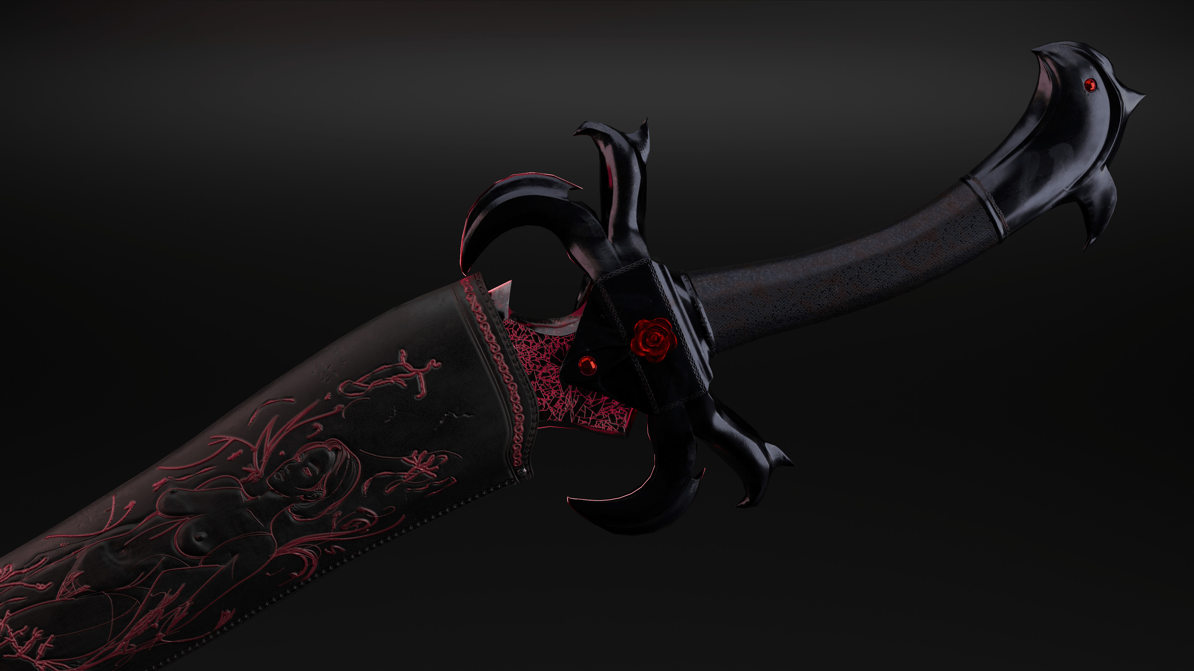 Lust Dagger Low-poly 3D model_23