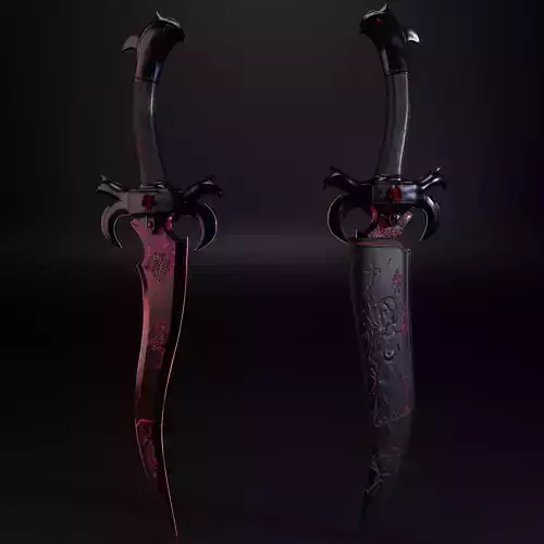 Lust Dagger Low-poly 3D model