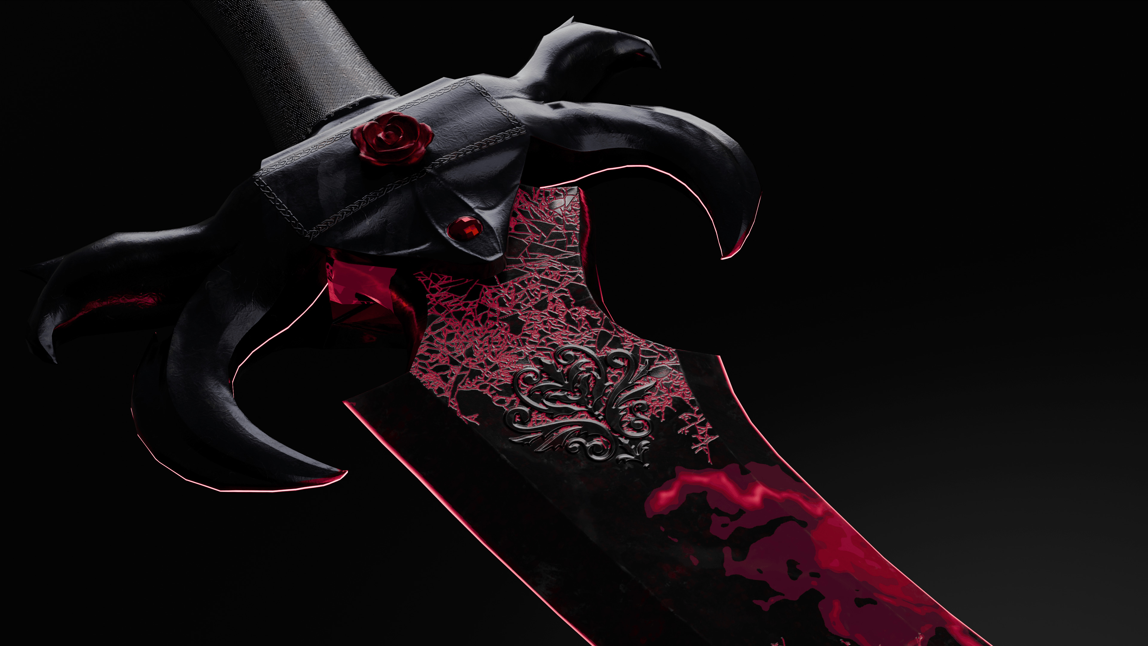 Lust Dagger Low-poly 3D model_17