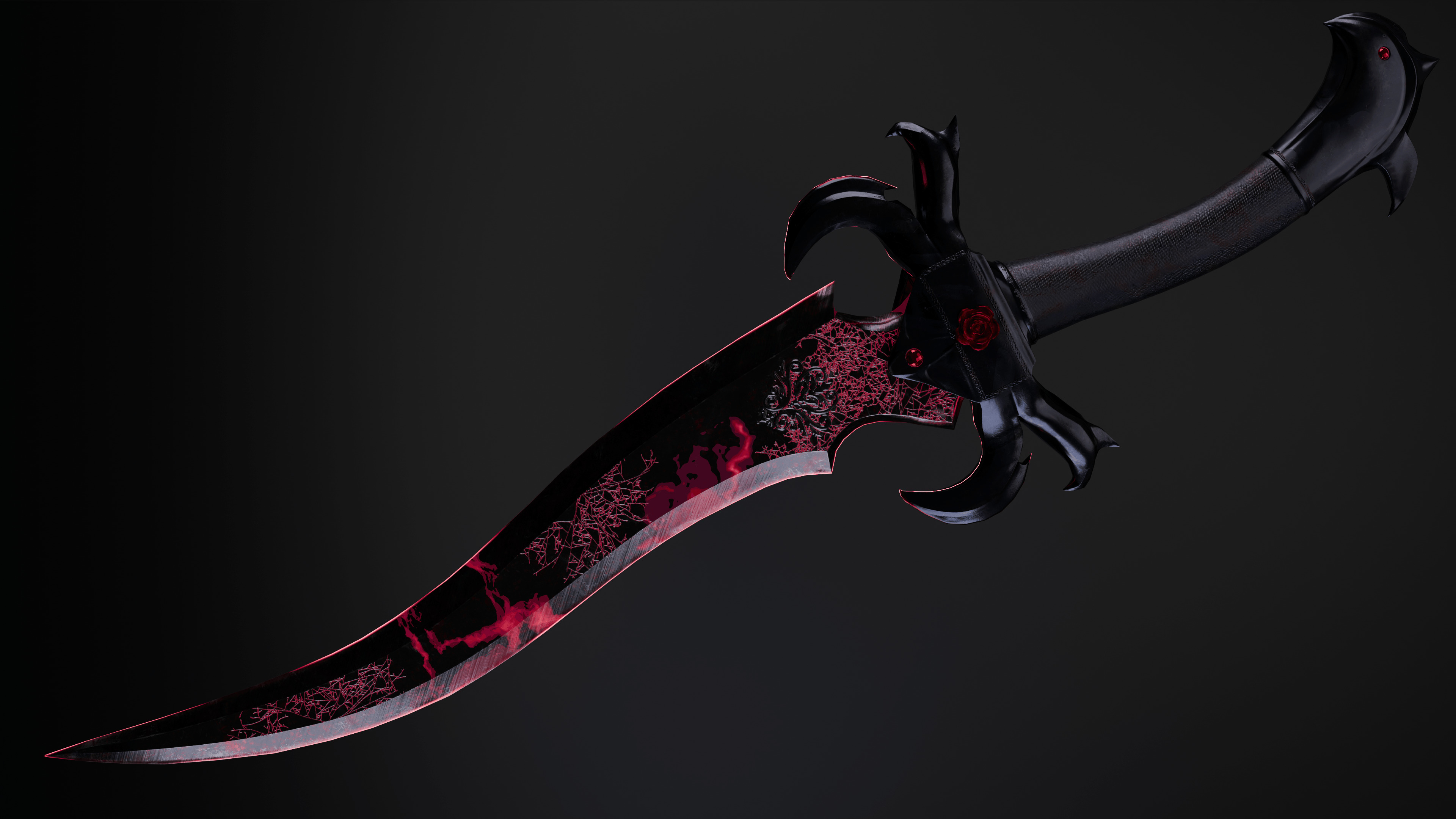 Lust Dagger Low-poly 3D model_14